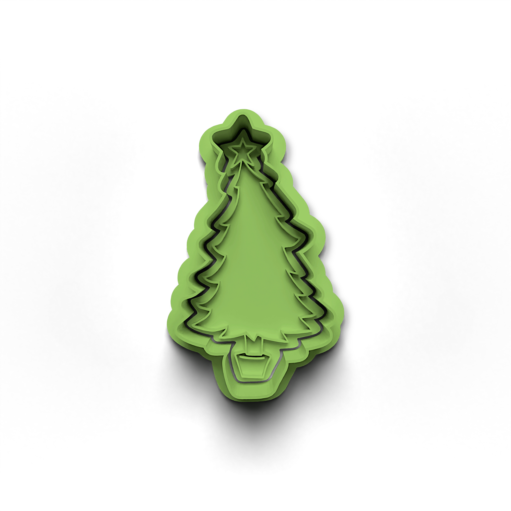 Pine Tree Cookie Cutter Stamp and Cutter Set (0007_1)