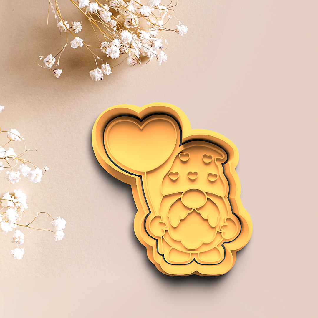 Balloon Dwarf Cookie Mold Stamp and Cutter Set (0025_2)