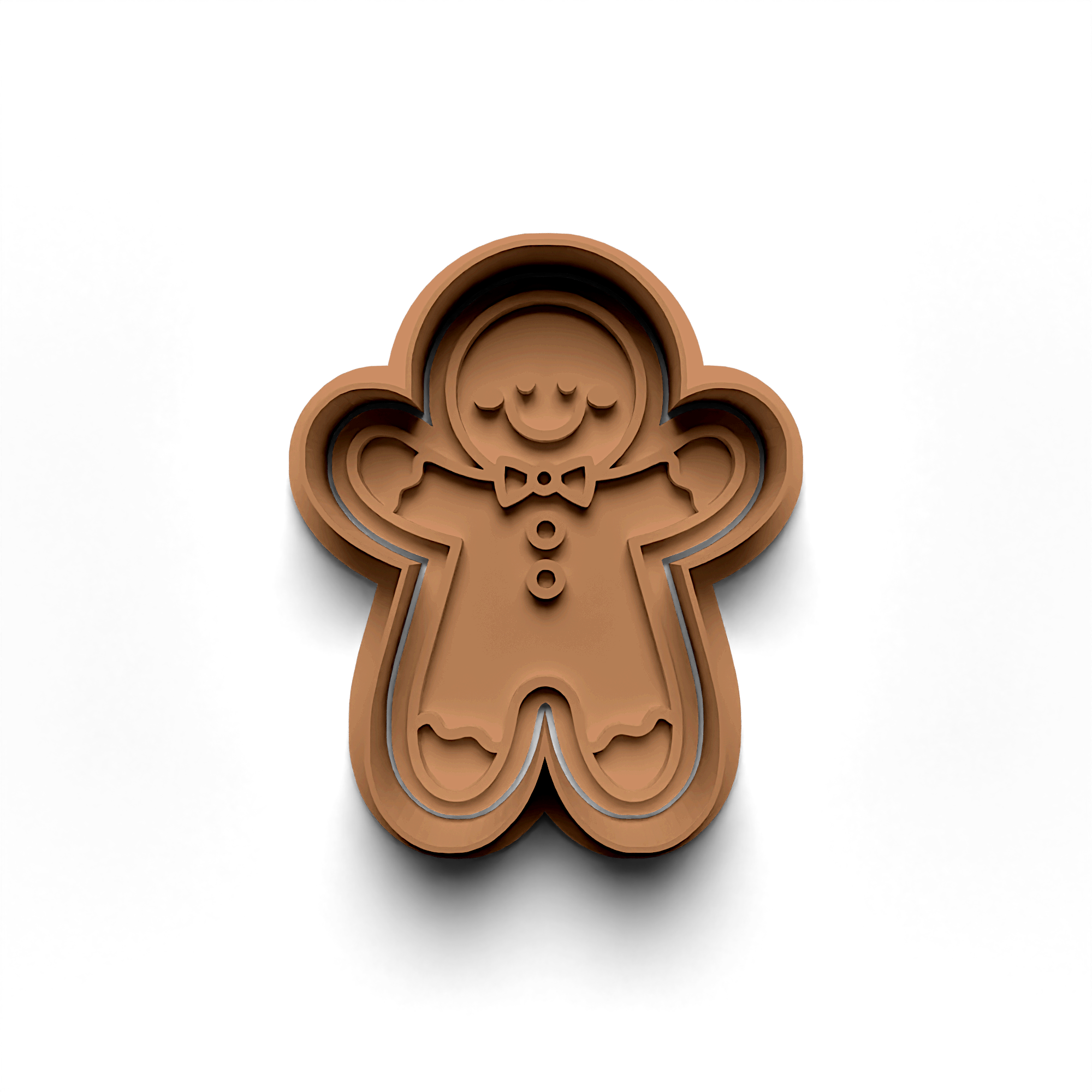 Gingerbread Man Cookie Cutter Stamp and Cutter Set (0164_2)