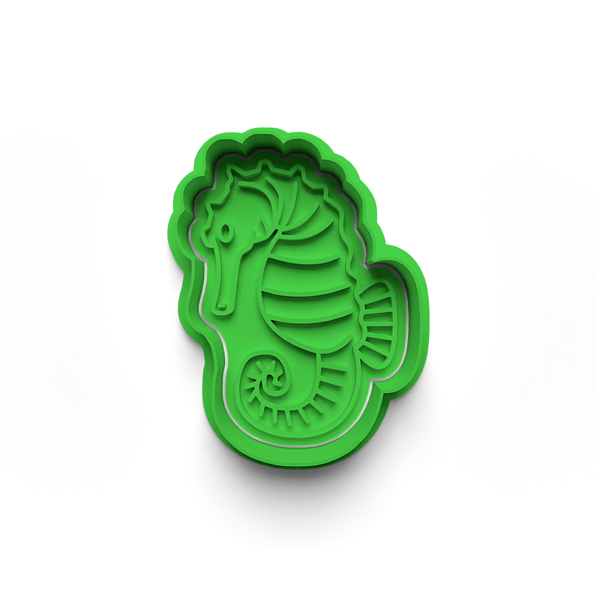 Sea Horse Cookie Cutter Stamp and Cutter Set (0243_1)