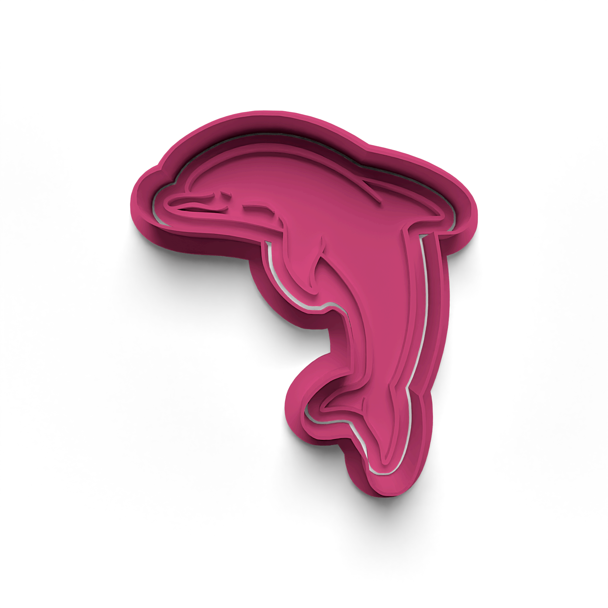 Dolphin Cookie Mold Stamp and Cutter Set (0243_3)