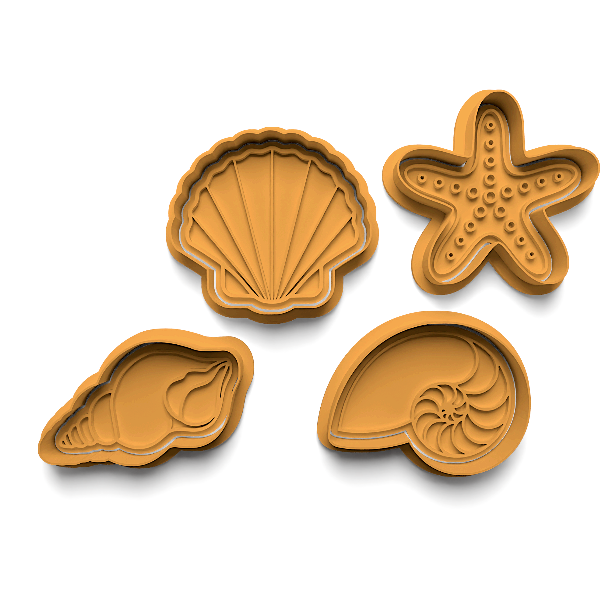 Sea Creatures Cookie Cutter Stamp and Cutter Set (0246)