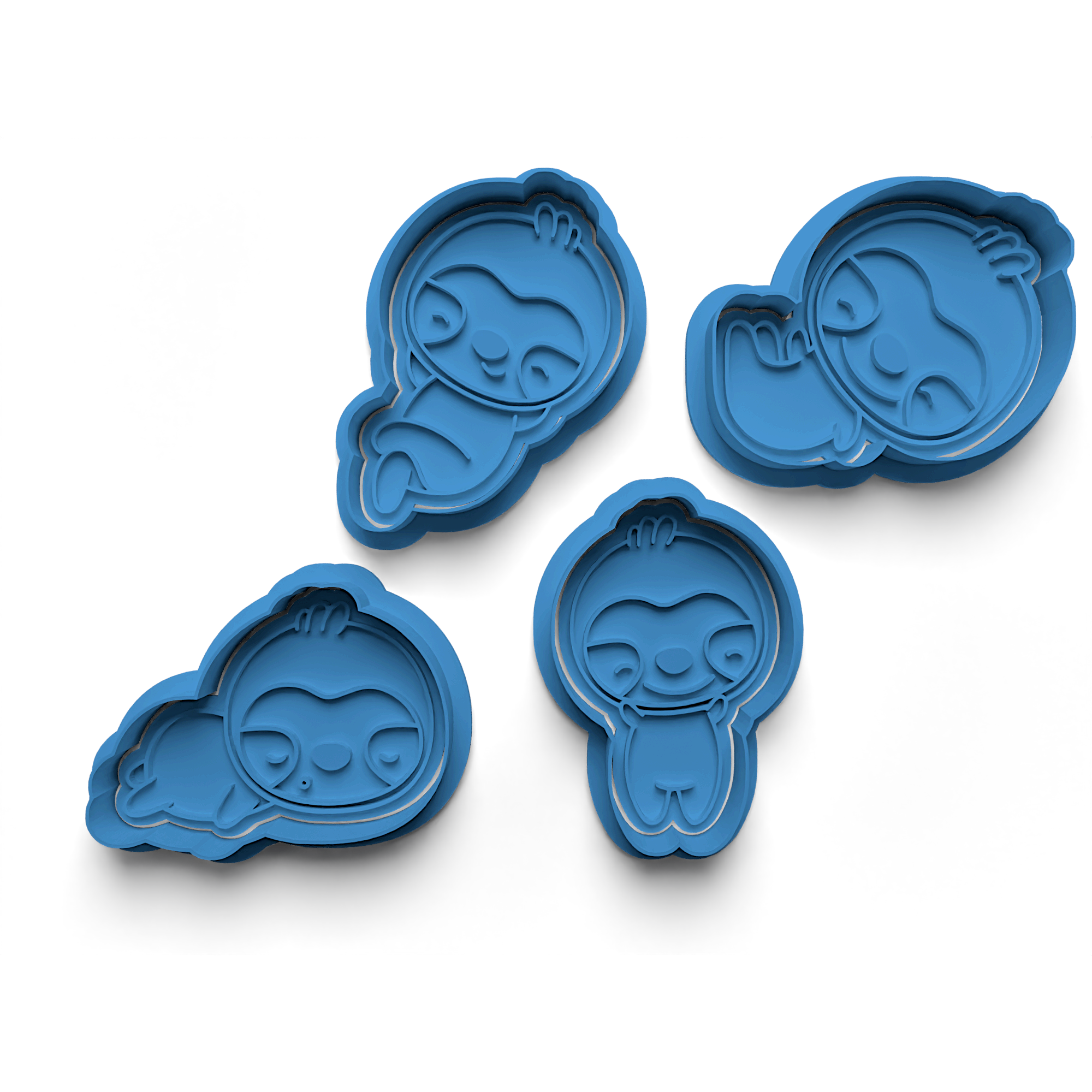 Sloth Cookie Cutter Stamp and Cutter Set (0247)