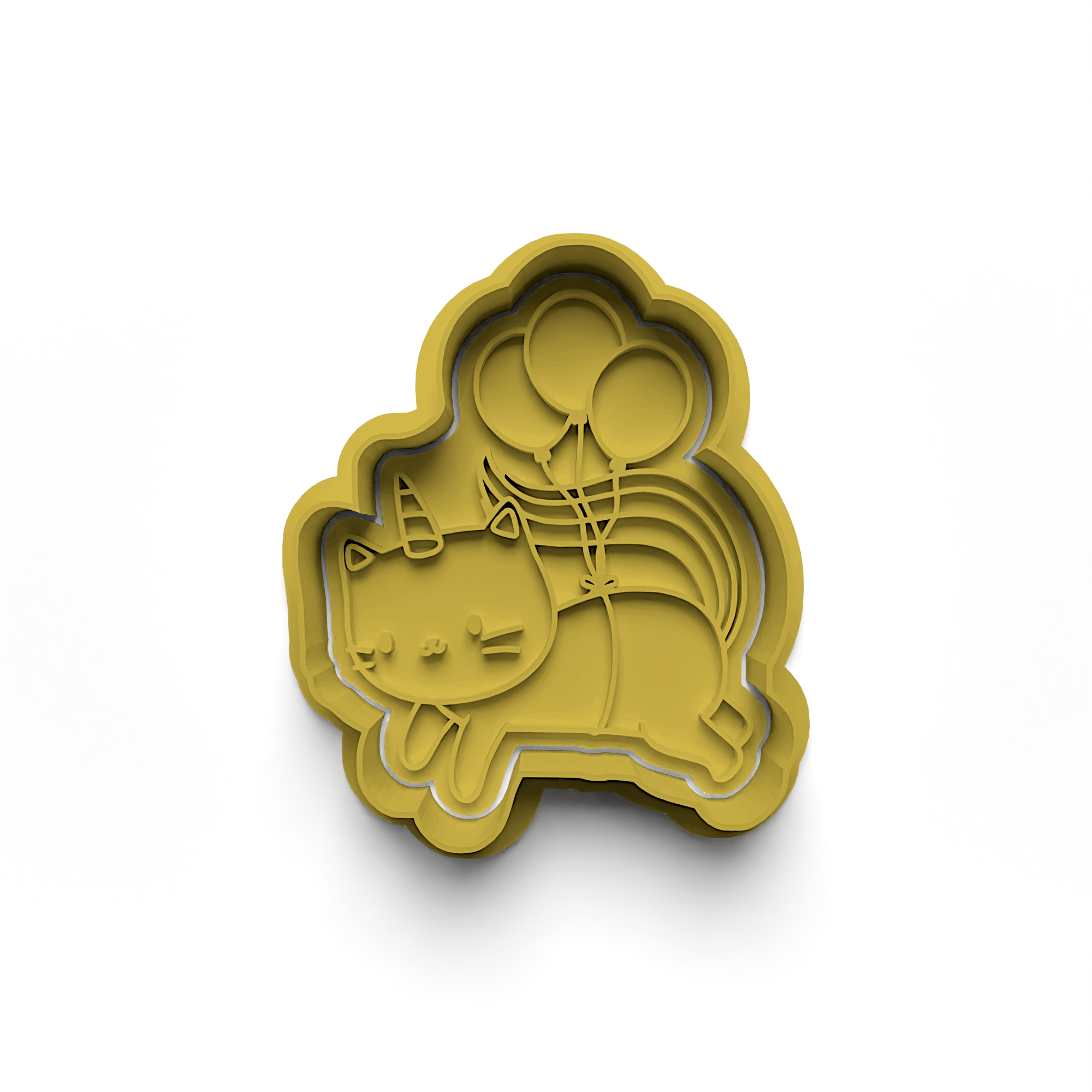 Unicorn Cat Cookie Cutter Stamp and Cutter Set (0249_3)