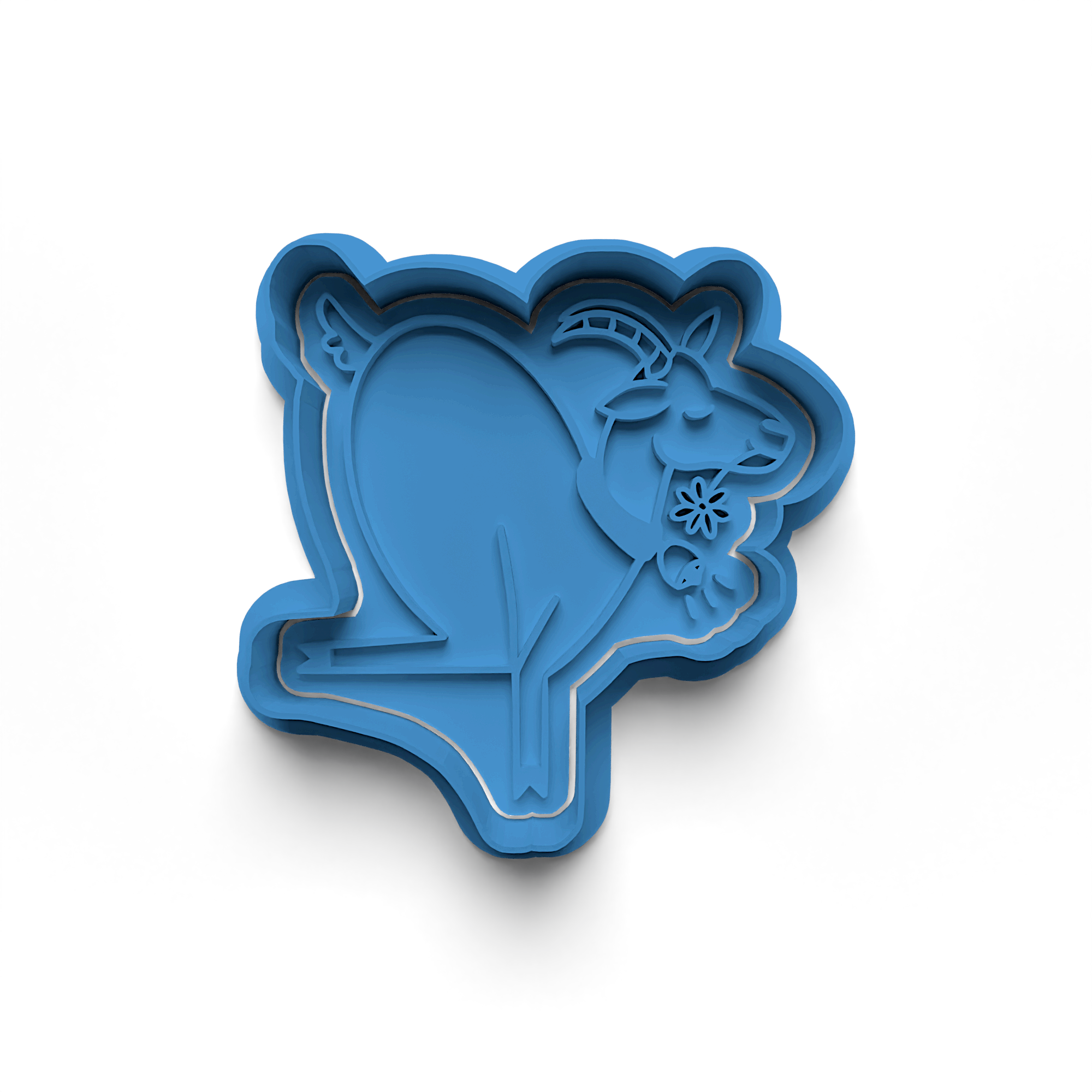 Yoga Goat Cookie Cutter Stamp and Cutter Set (0250_1)