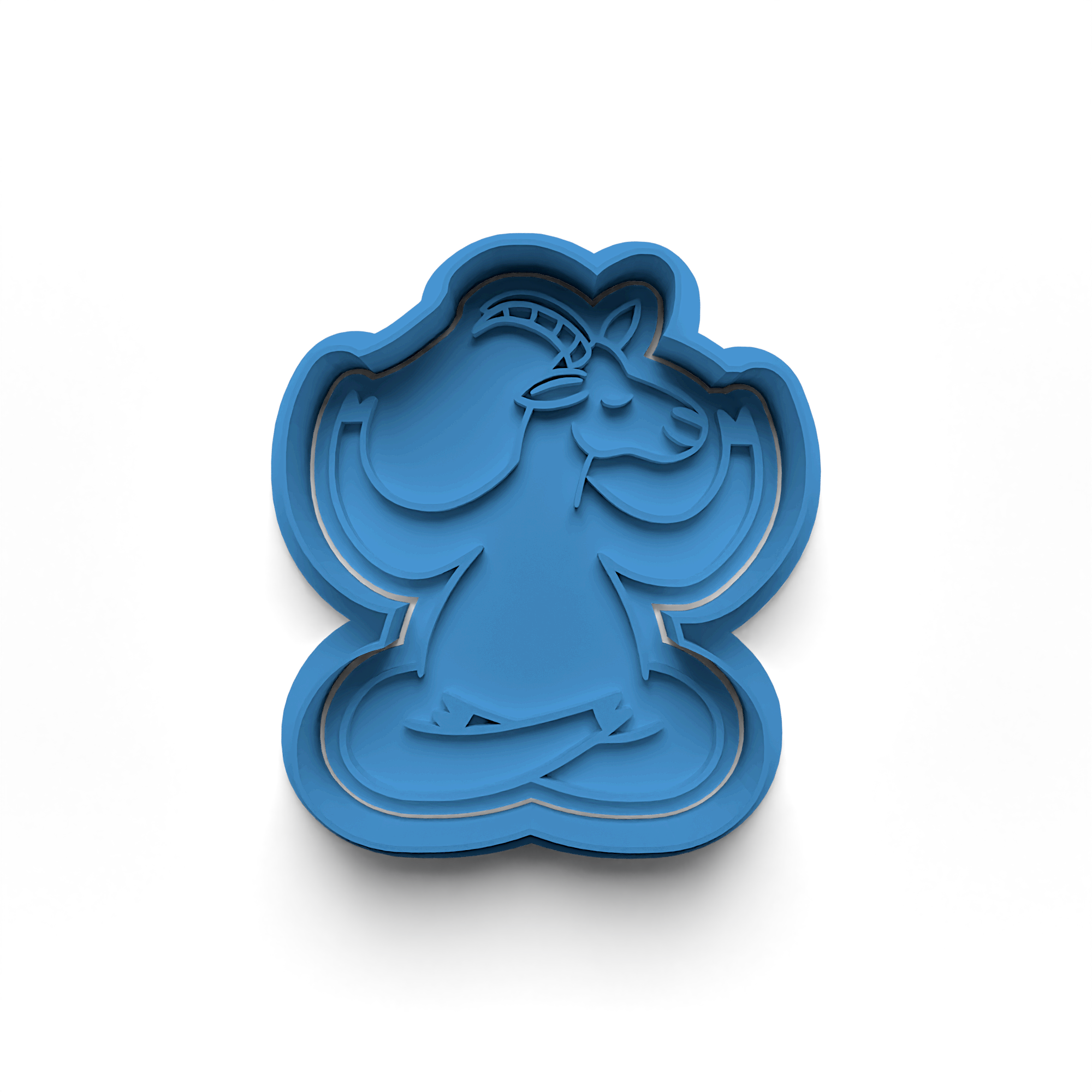 Yoga Goat Cookie Cutter Stamp and Cutter Set (0250_2)