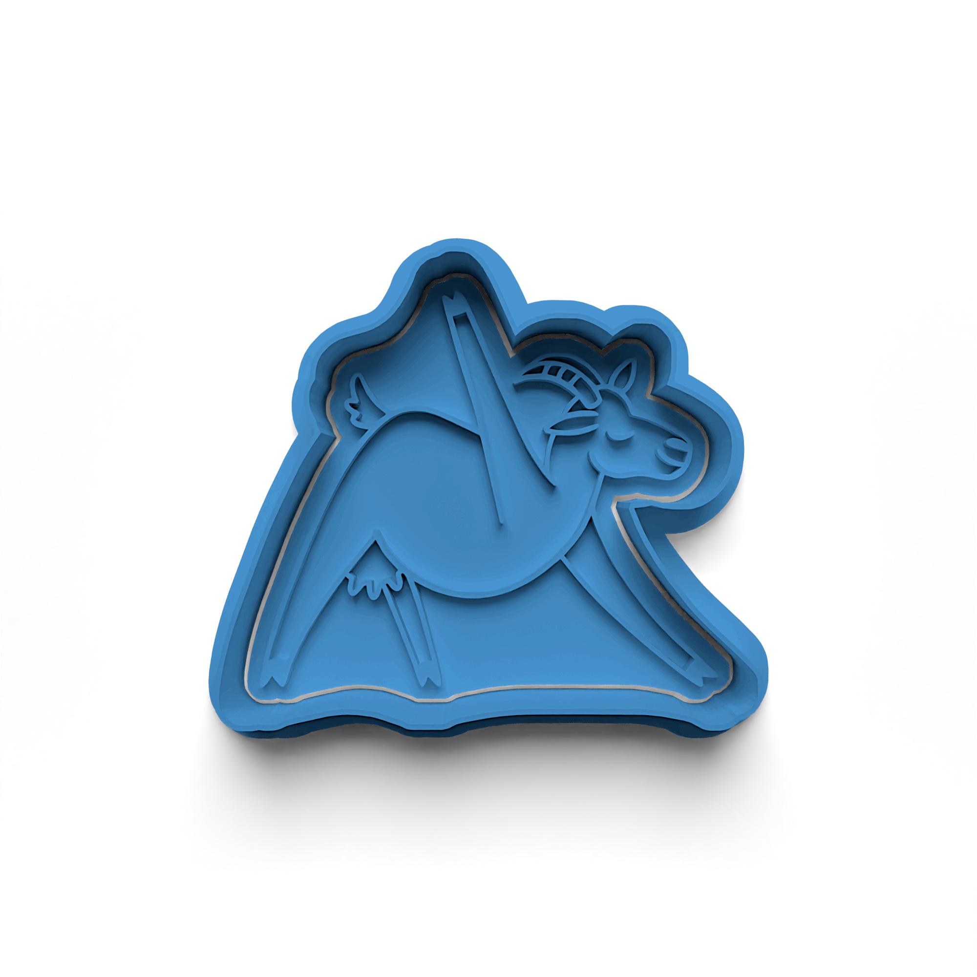 Yoga Goat Cookie Cutter Stamp and Cutter Set (0250_3)