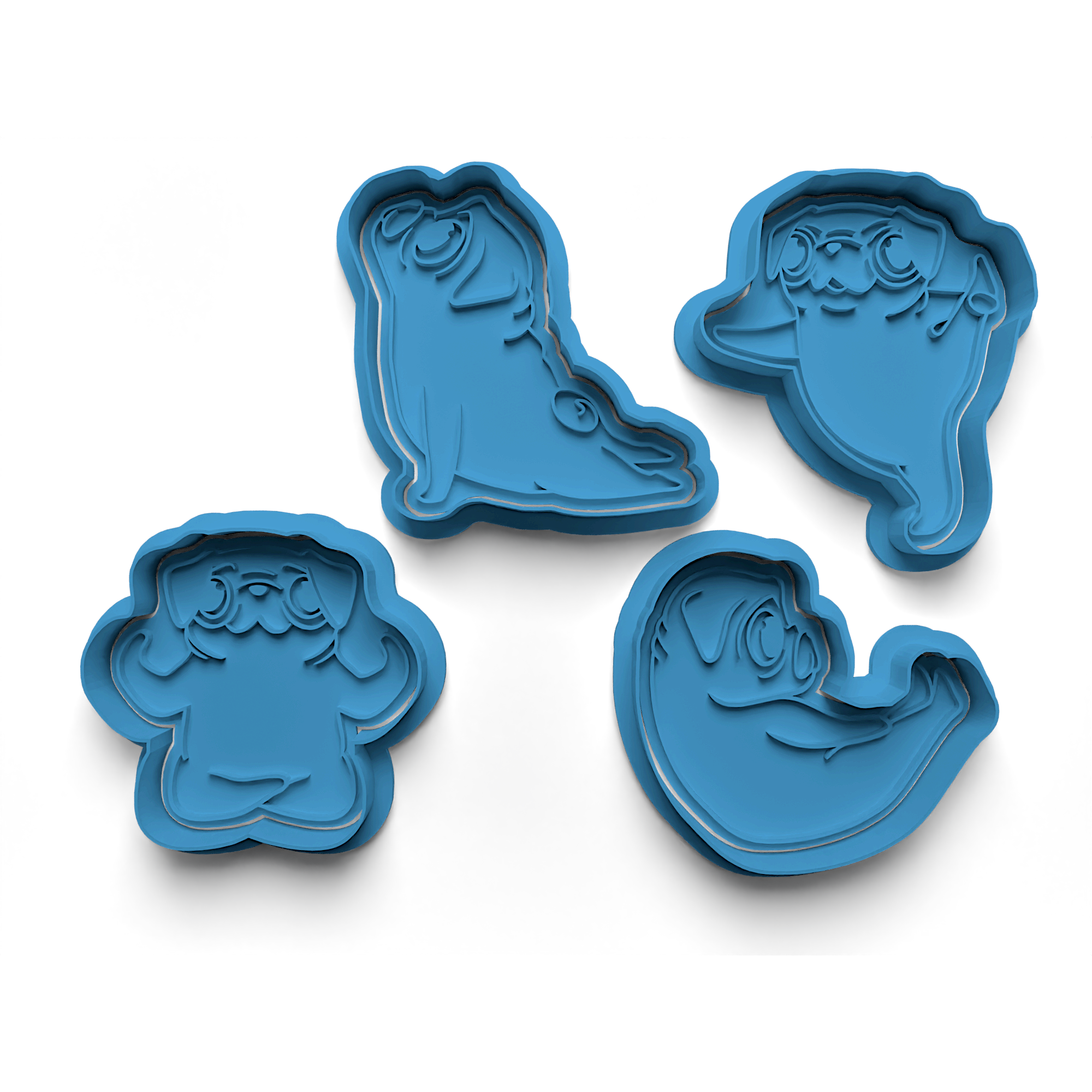 Yoga Dog Cookie Cutter Stamp and Cutter Set (0251)