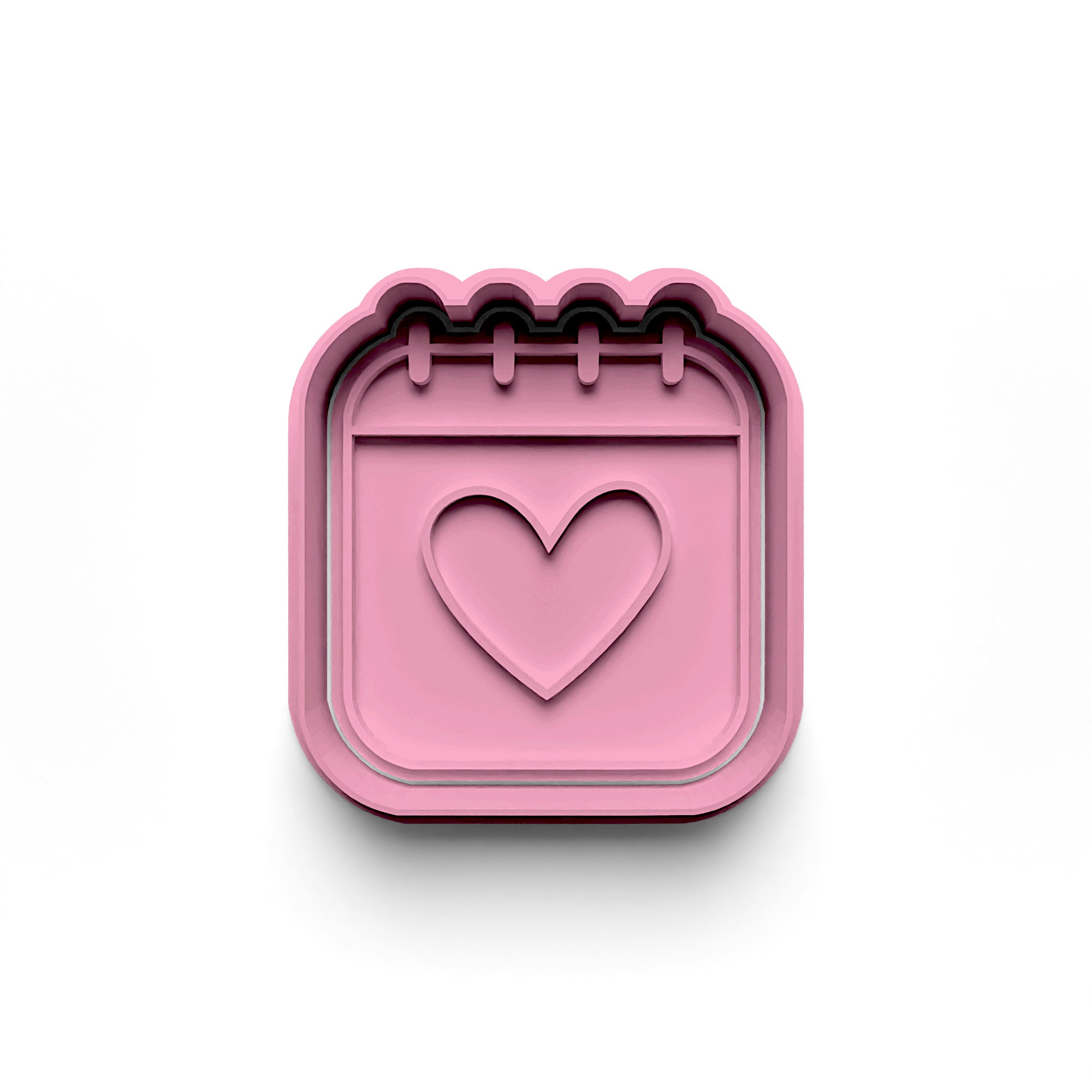 Heart Calendar Cookie Cutter Stamp and Cutter Set (0261_4)