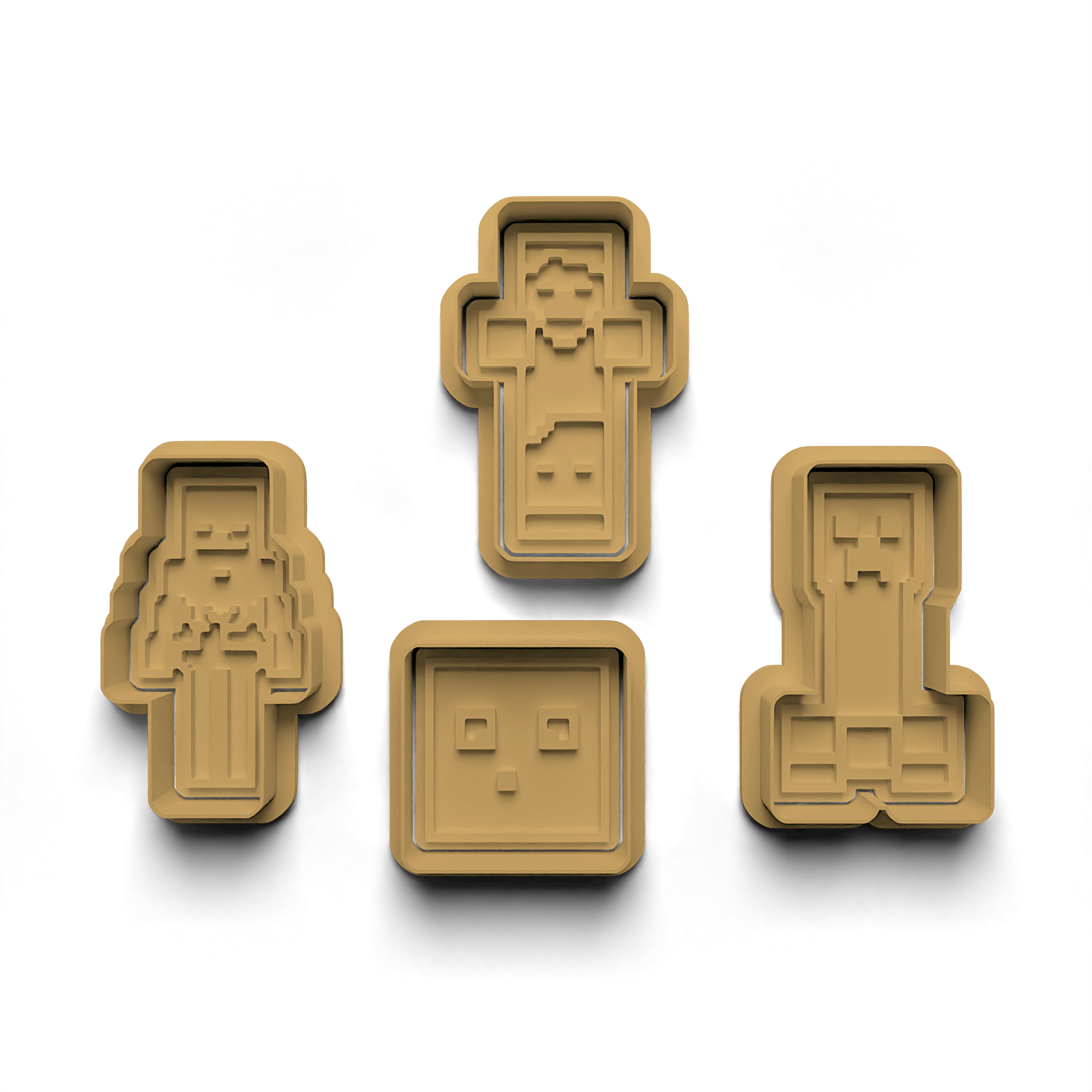 Minecraft Cookie Cutter Stamp and Cutter Set (0301)