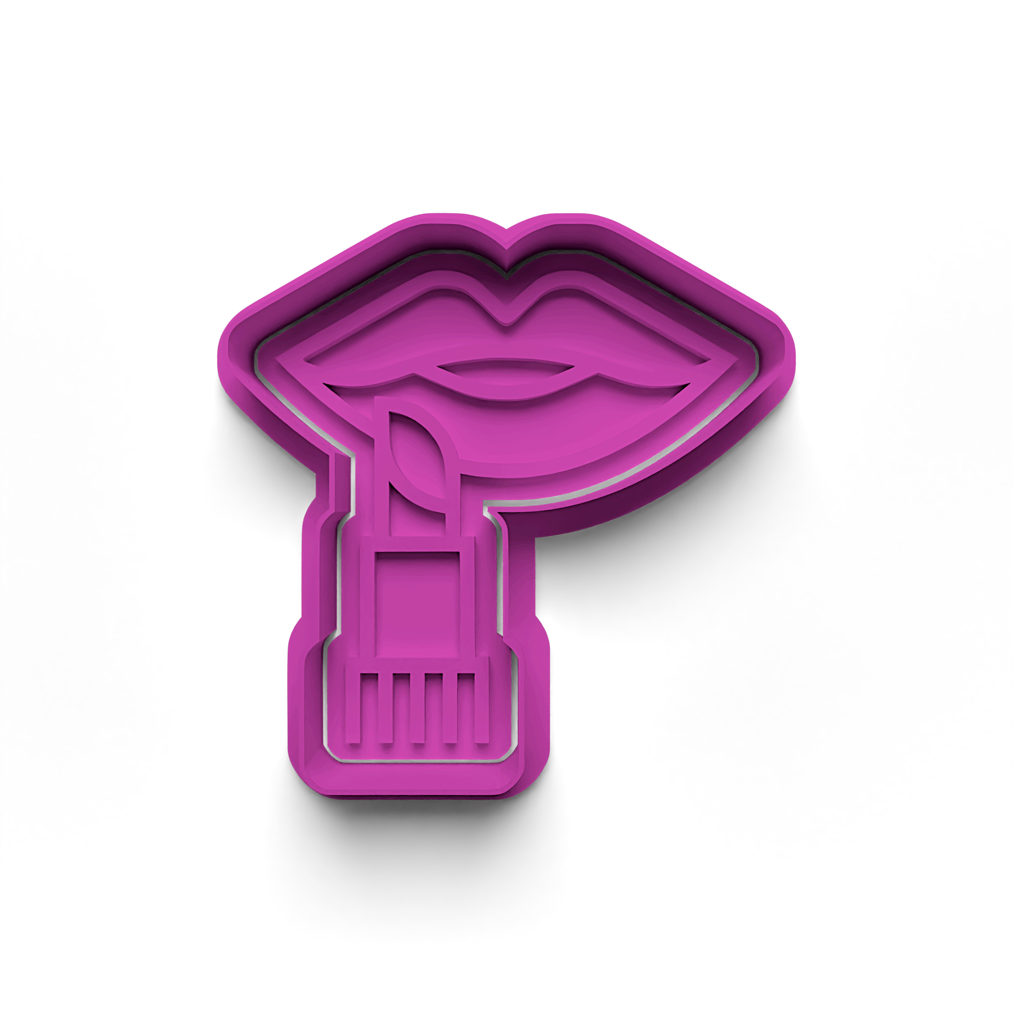 Lipstick Cookie Cutter Stamp and Cutter Set (0302_4)