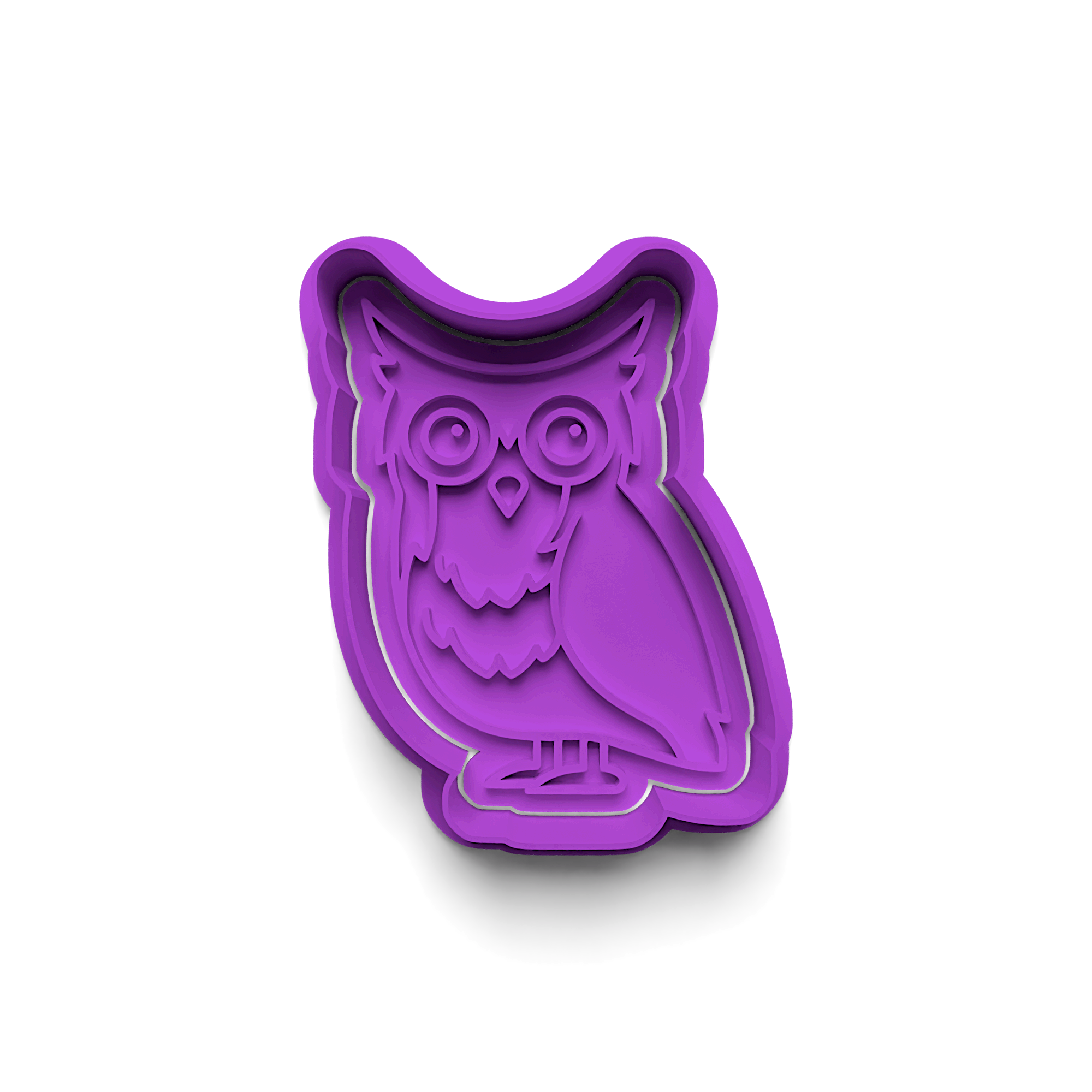 Owl Cookie Cutter Stamp and Cutter Set (0357_1)