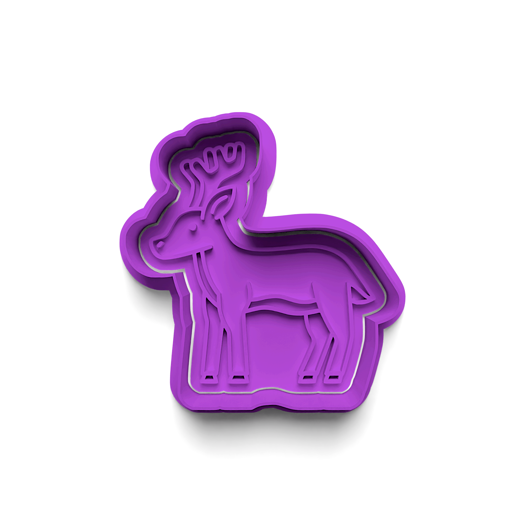 Deer Cookie Cutter Stamp and Cutter Set (0357_3)