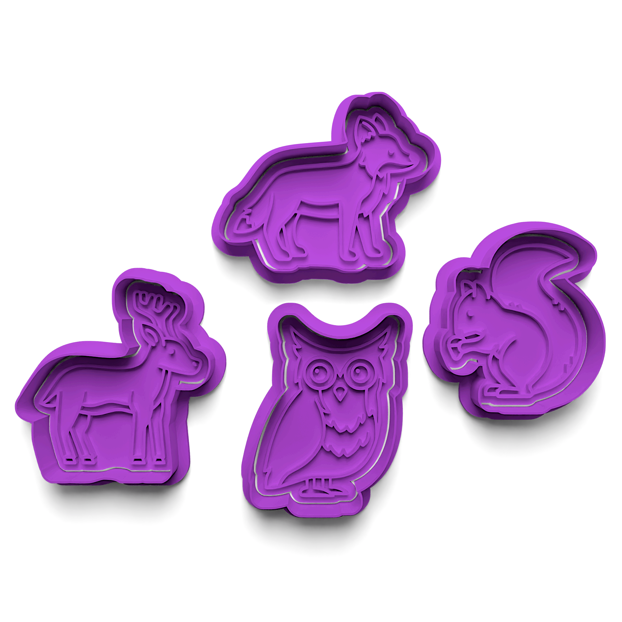 Animal Concept Cookie Cutter Stamp and Cutter Set (0357)