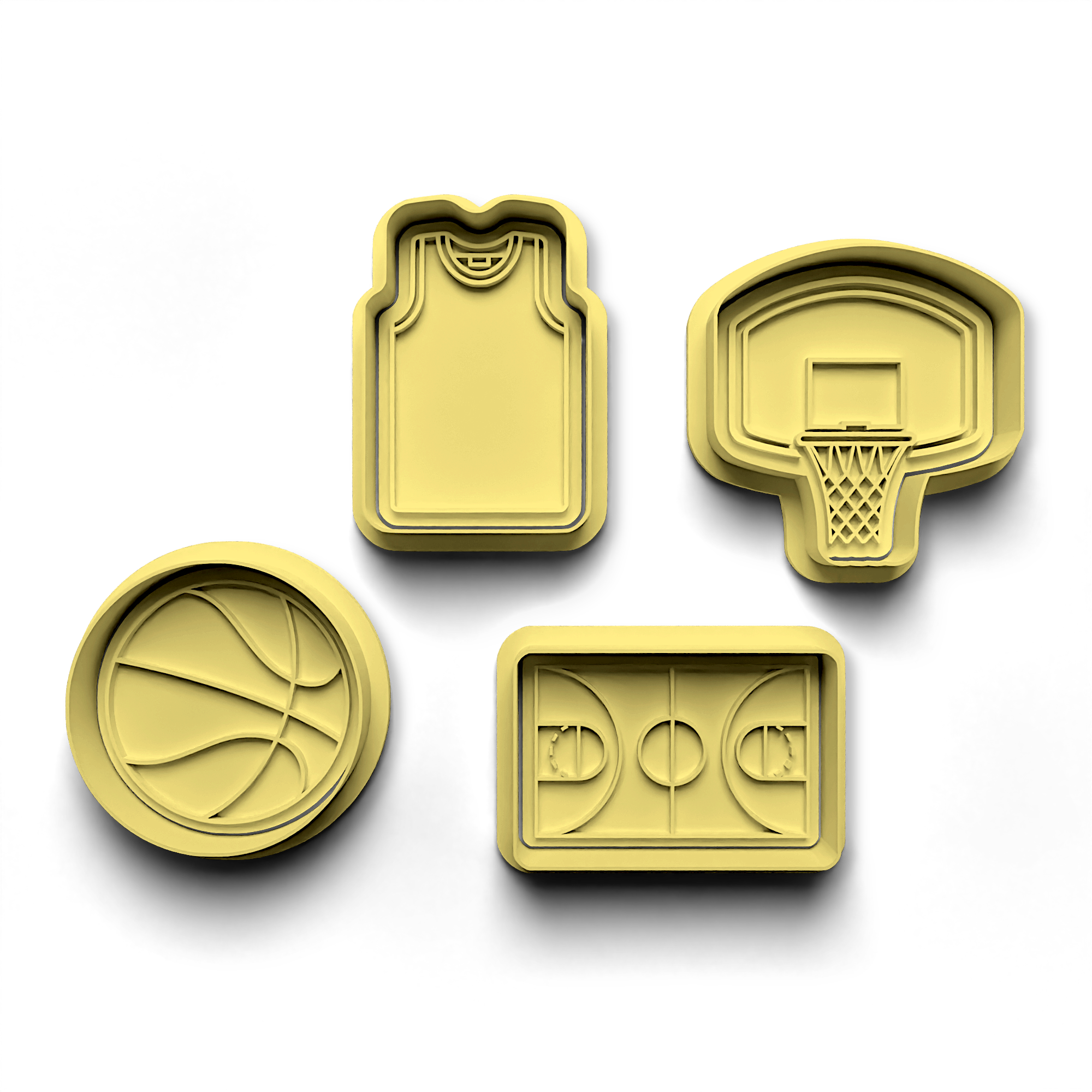 Basketball Cookie Cutter Stamp and Cutter Set (0364)