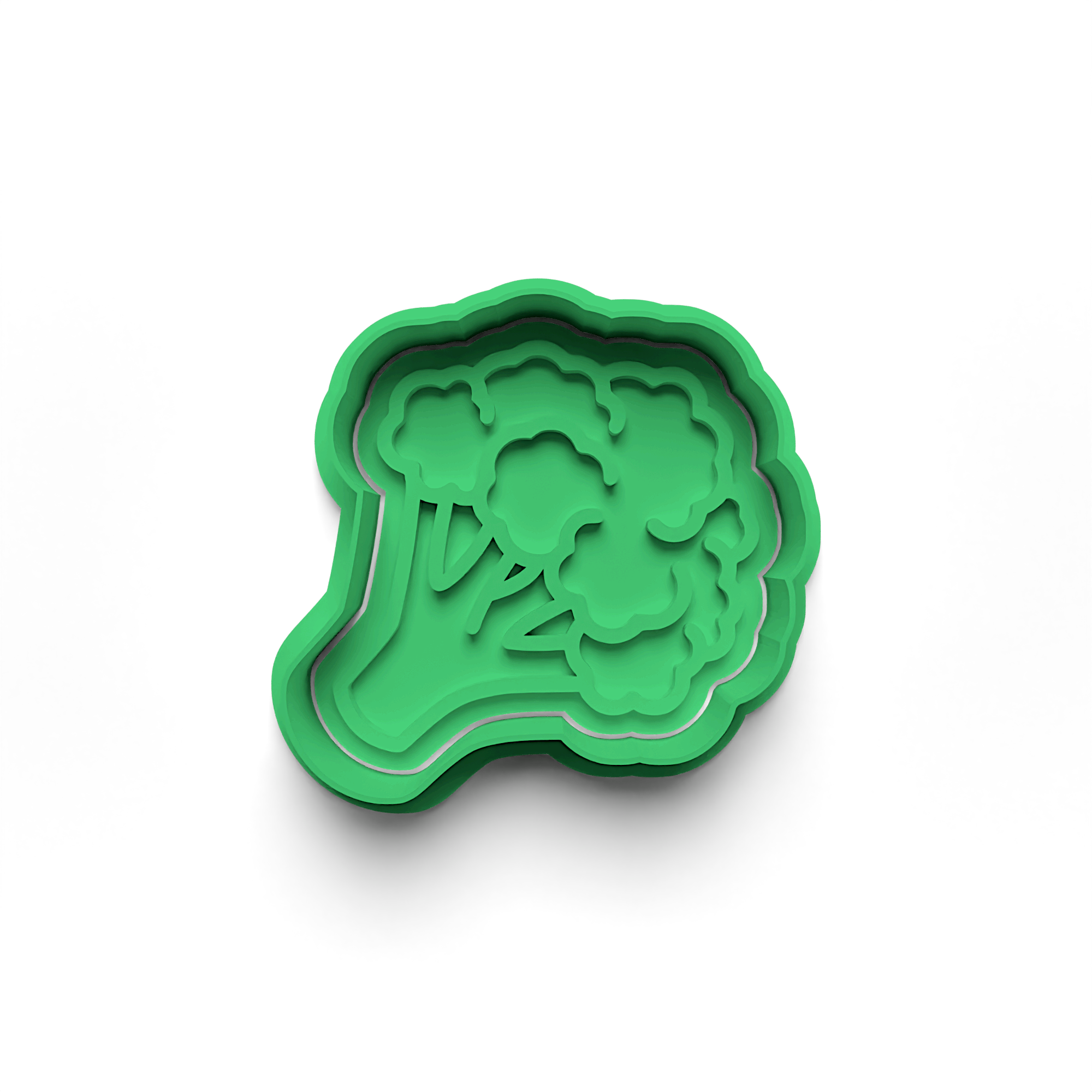 Cauliflower Cookie Cutter Stamp and Cutter Set (0386_2)