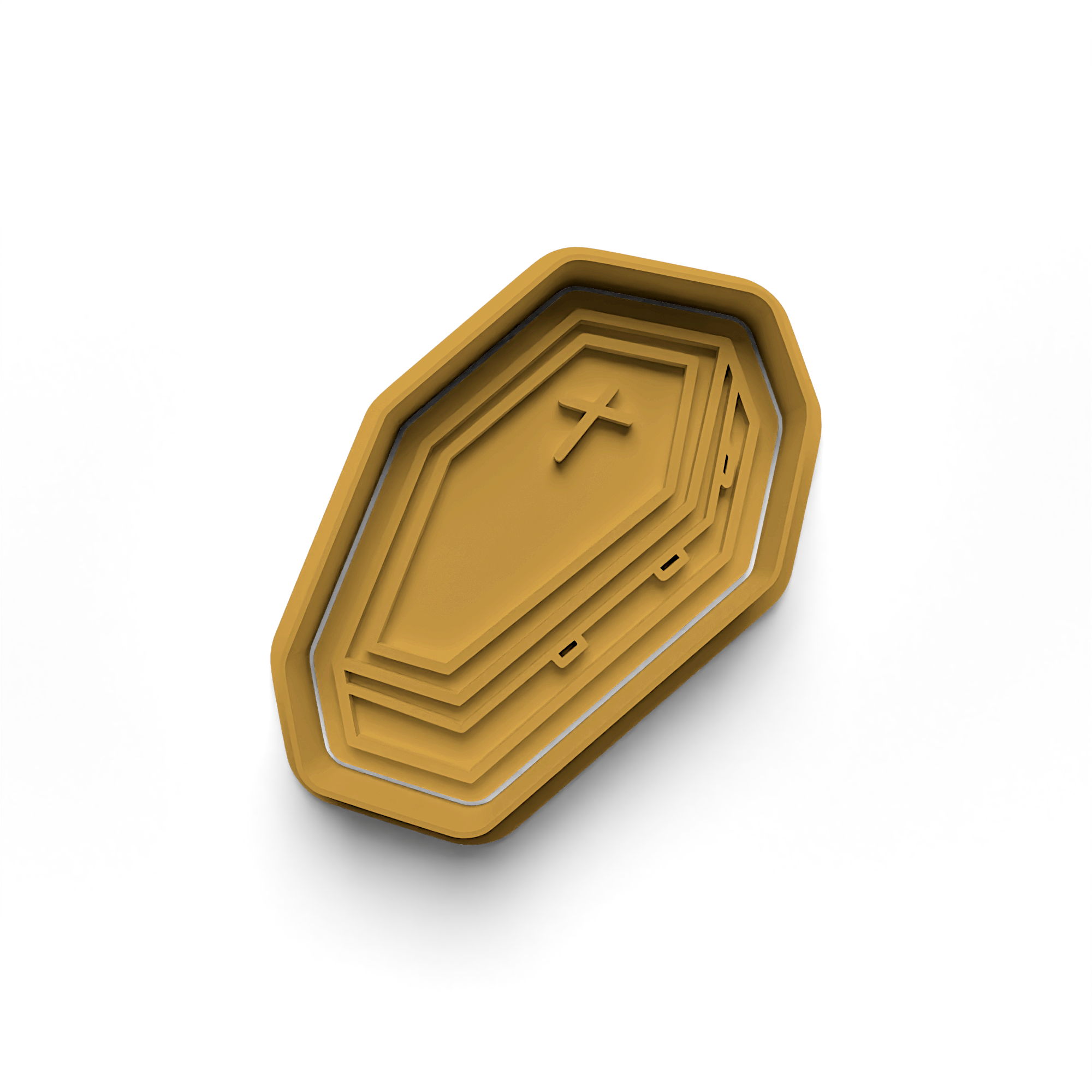 Coffin Cookie Cutter Stamp and Cutter Set (0417_7)