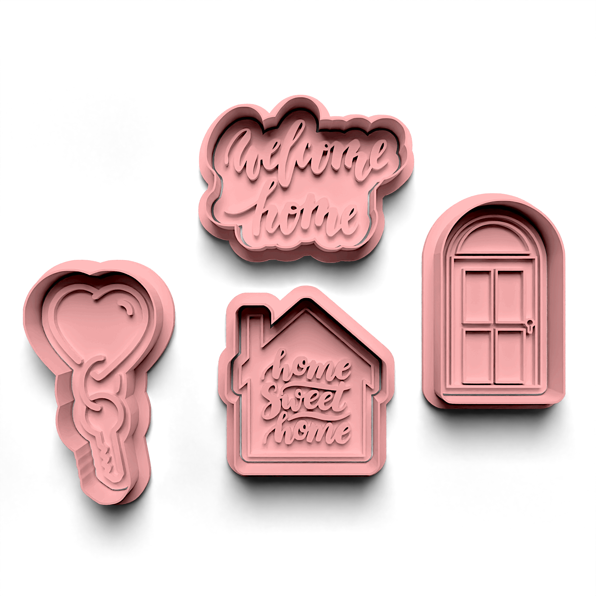 Home Concept Cookie Cutters Stamp and Cutter Set (0424)