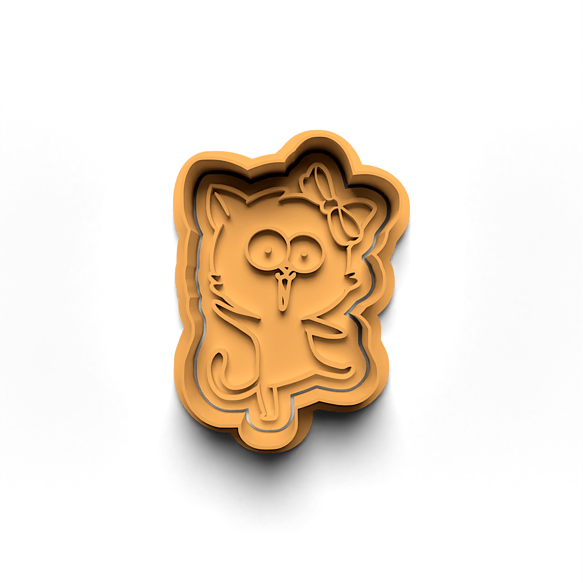 Cats Cookie Cutter Stamp and Cutter Set (0429_4)