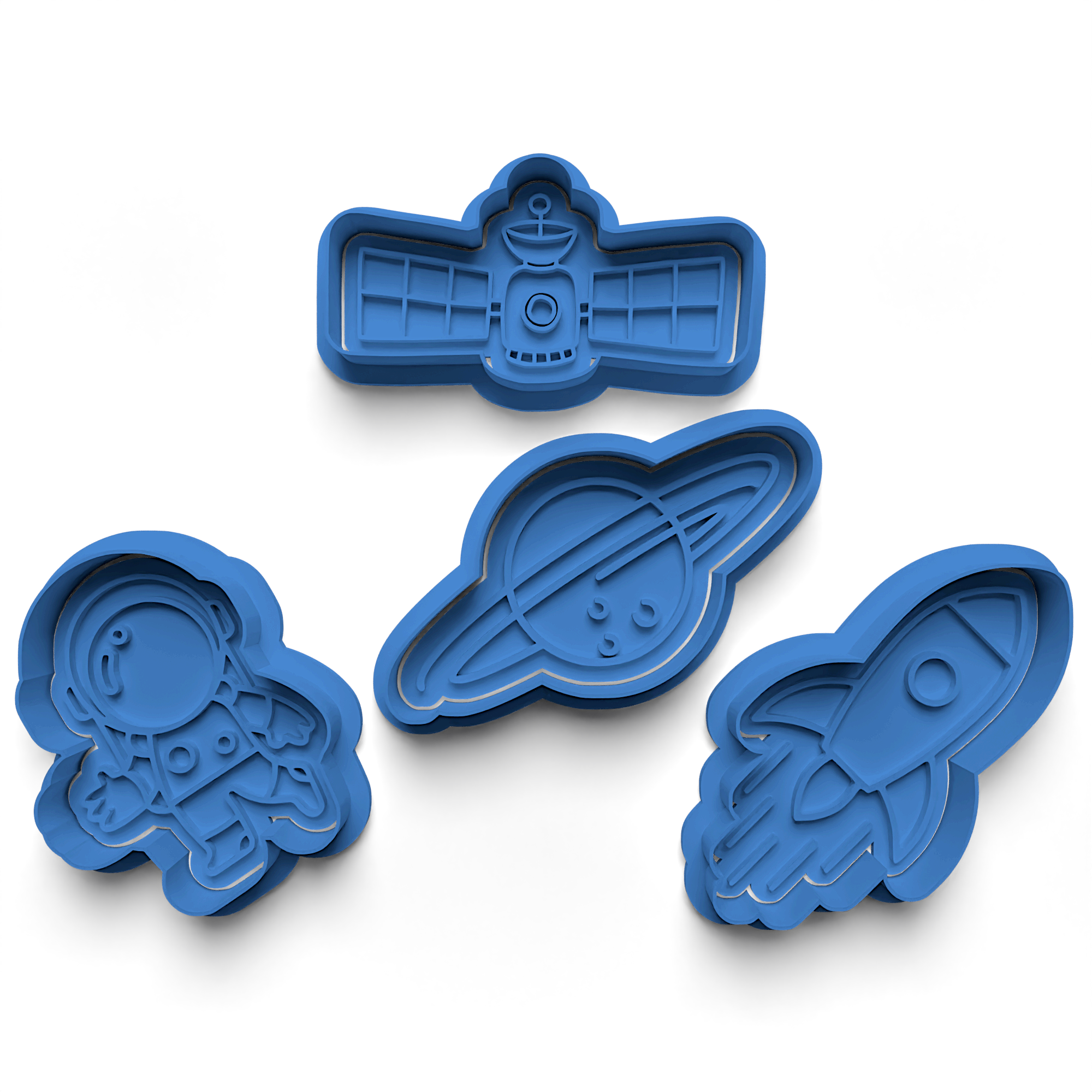 Space Cookie Cutter Stamp and Cutter Set (0436)