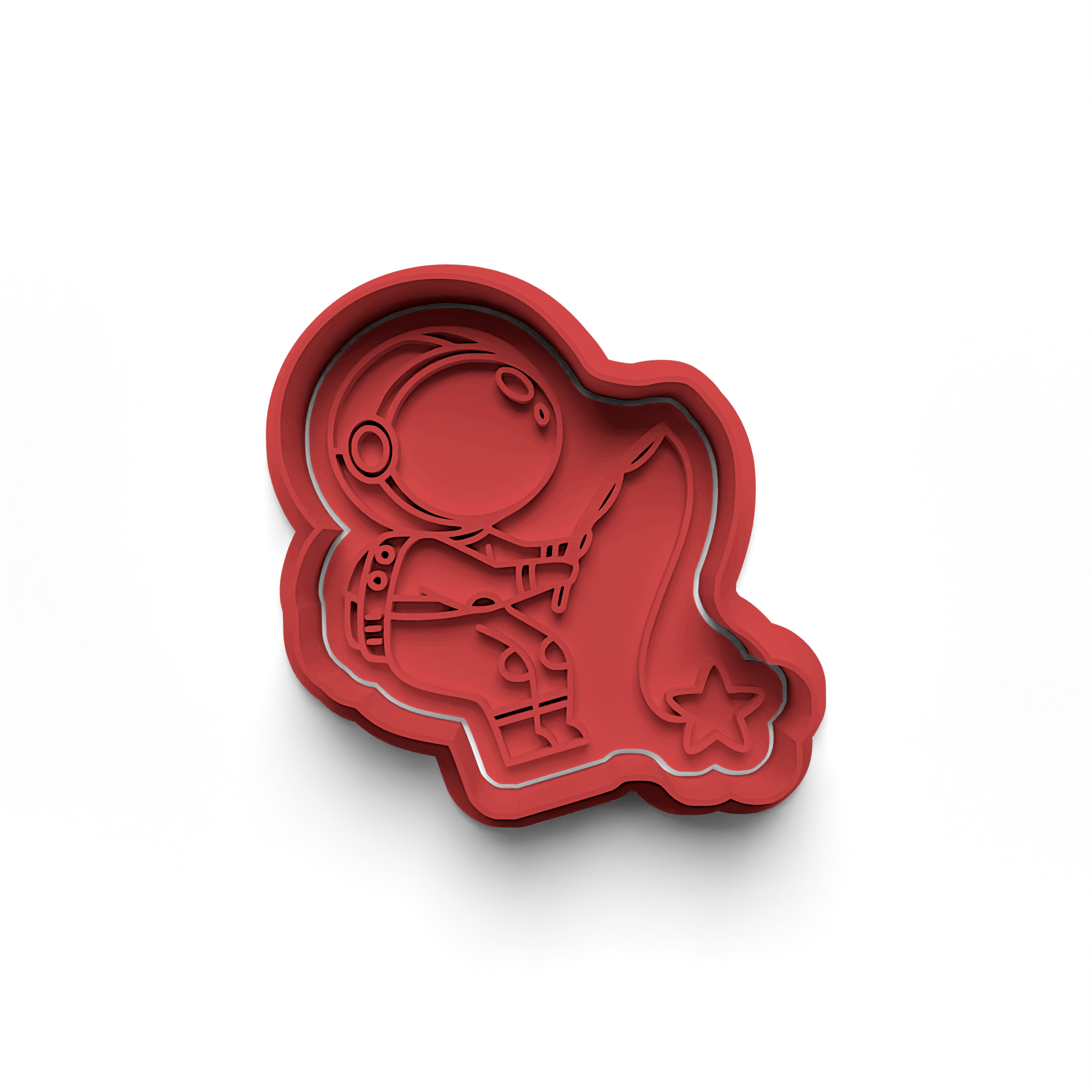 Astronaut Cookie Cutter Stamp and Cutter Set (0441_1)