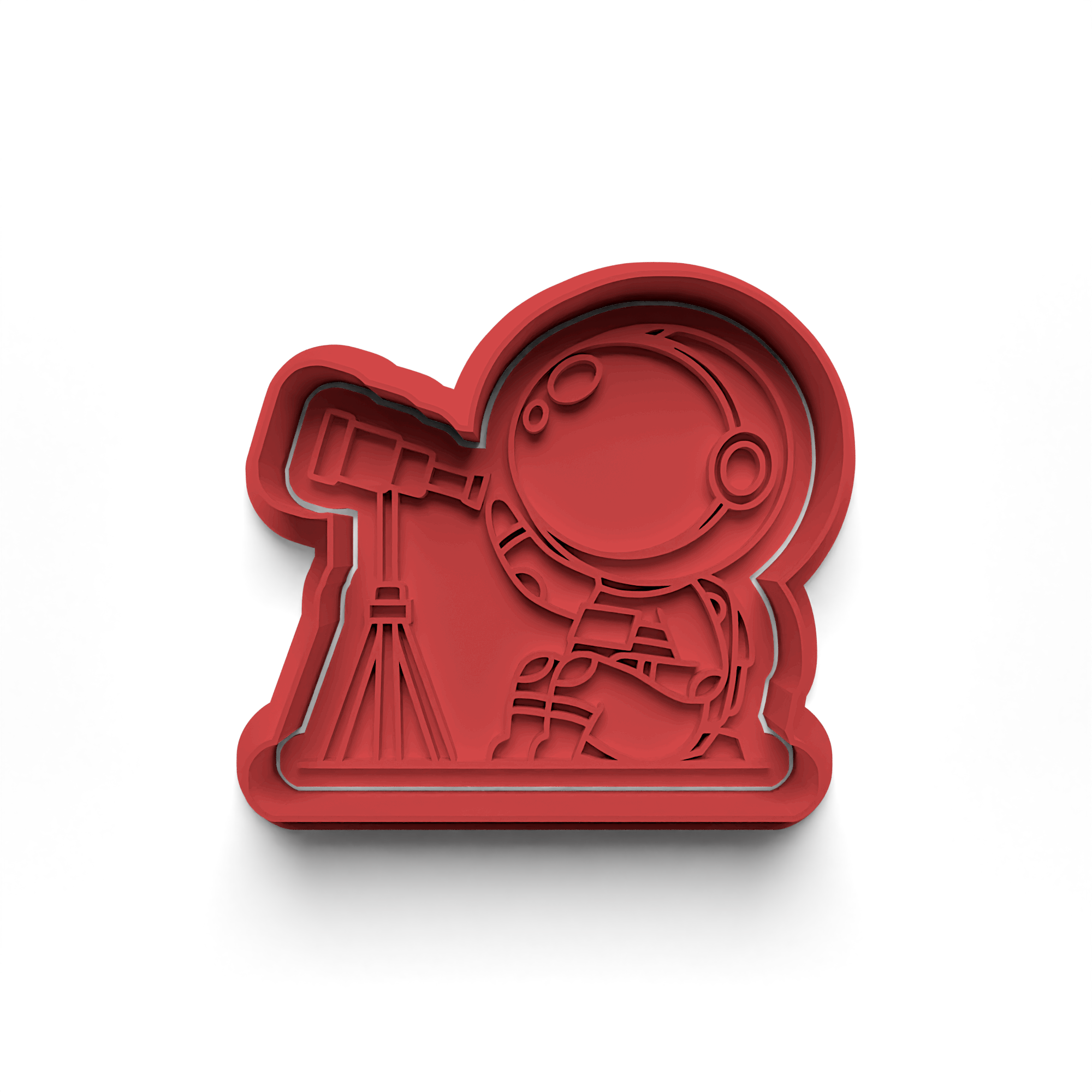 Astronaut Cookie Cutter Stamp and Cutter Set (0441_4)