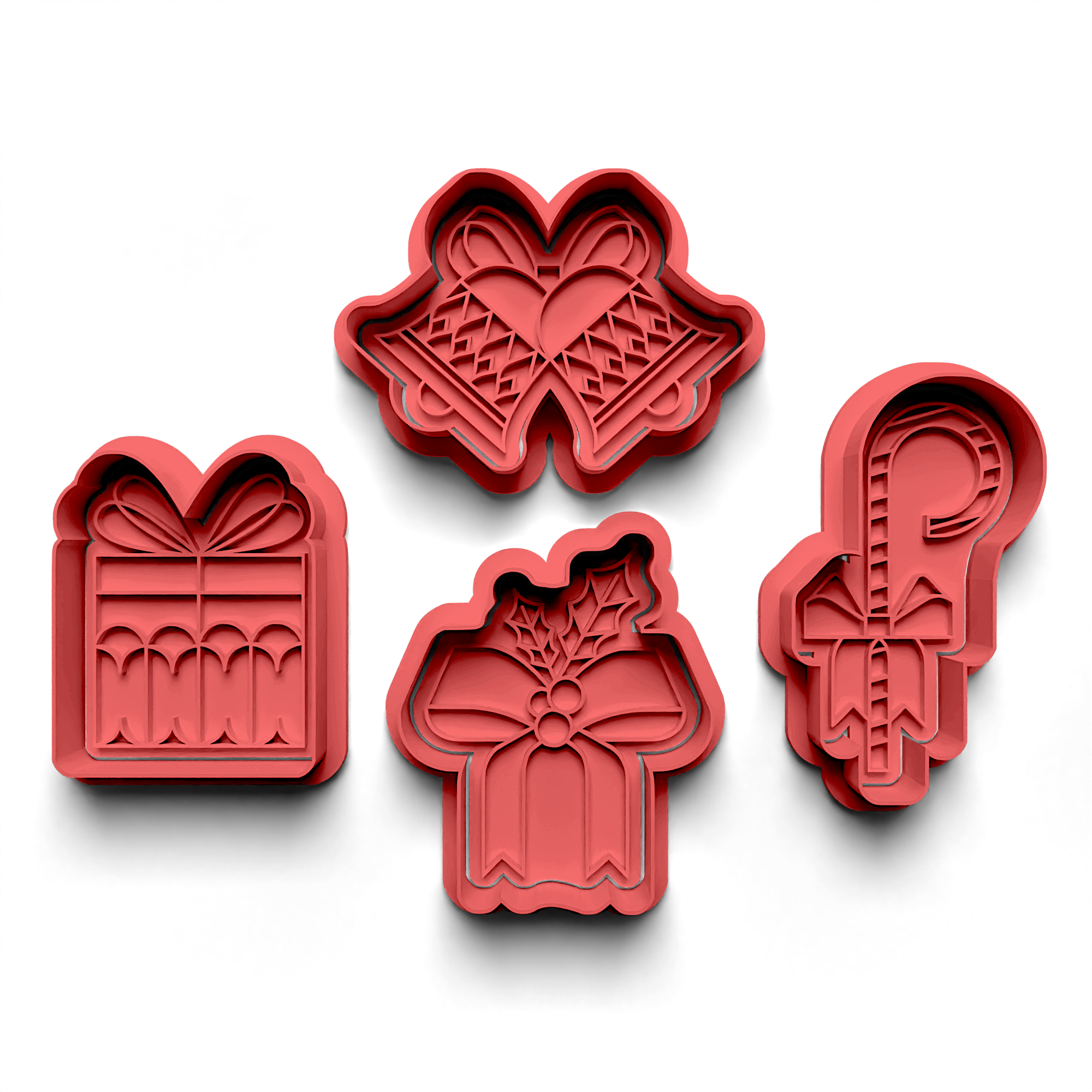 New Year Cookie Cutters Stamp and Cutter Set (0456)