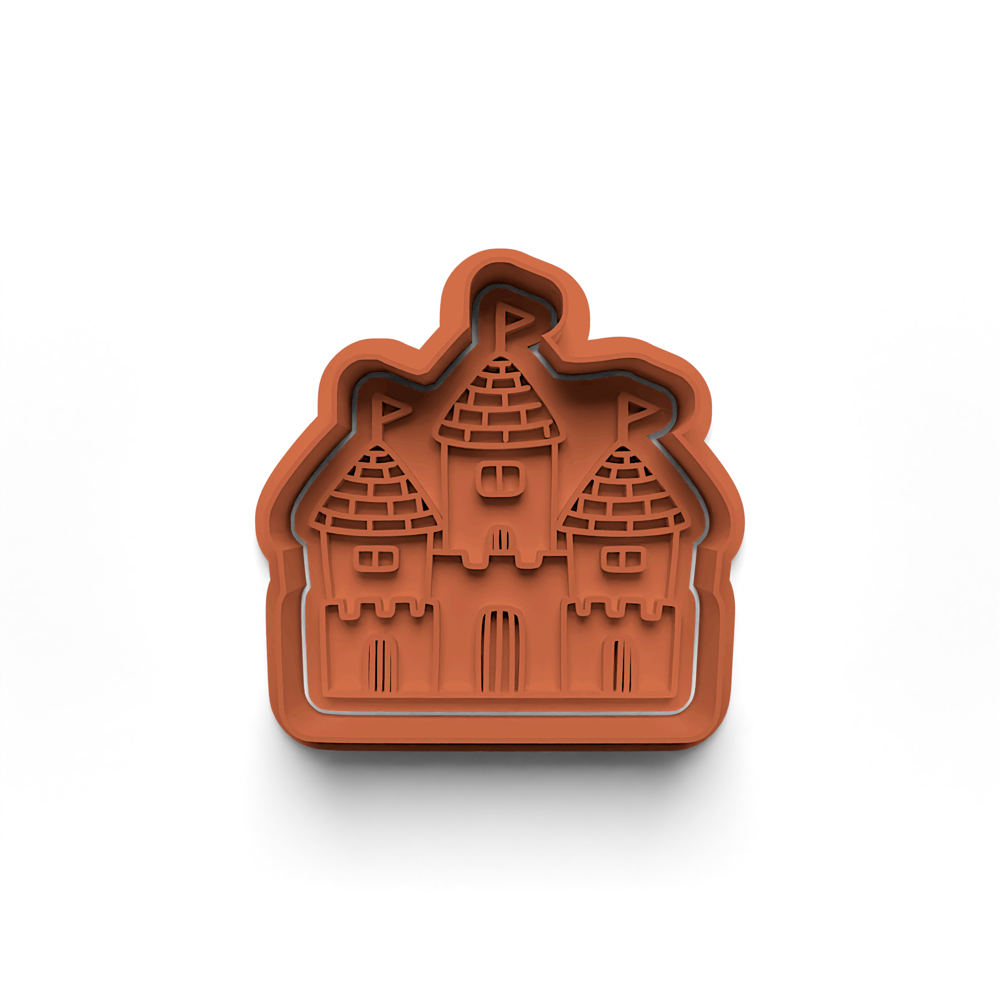 Castle Cookie Cutter Stamp and Cutter Set (0457_10)