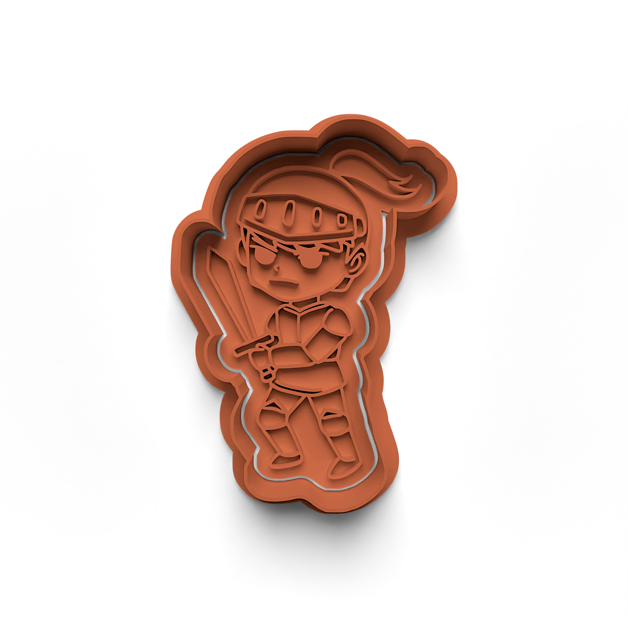 Soldier Cookie Cutter Stamp and Cutter Set (0457_12)