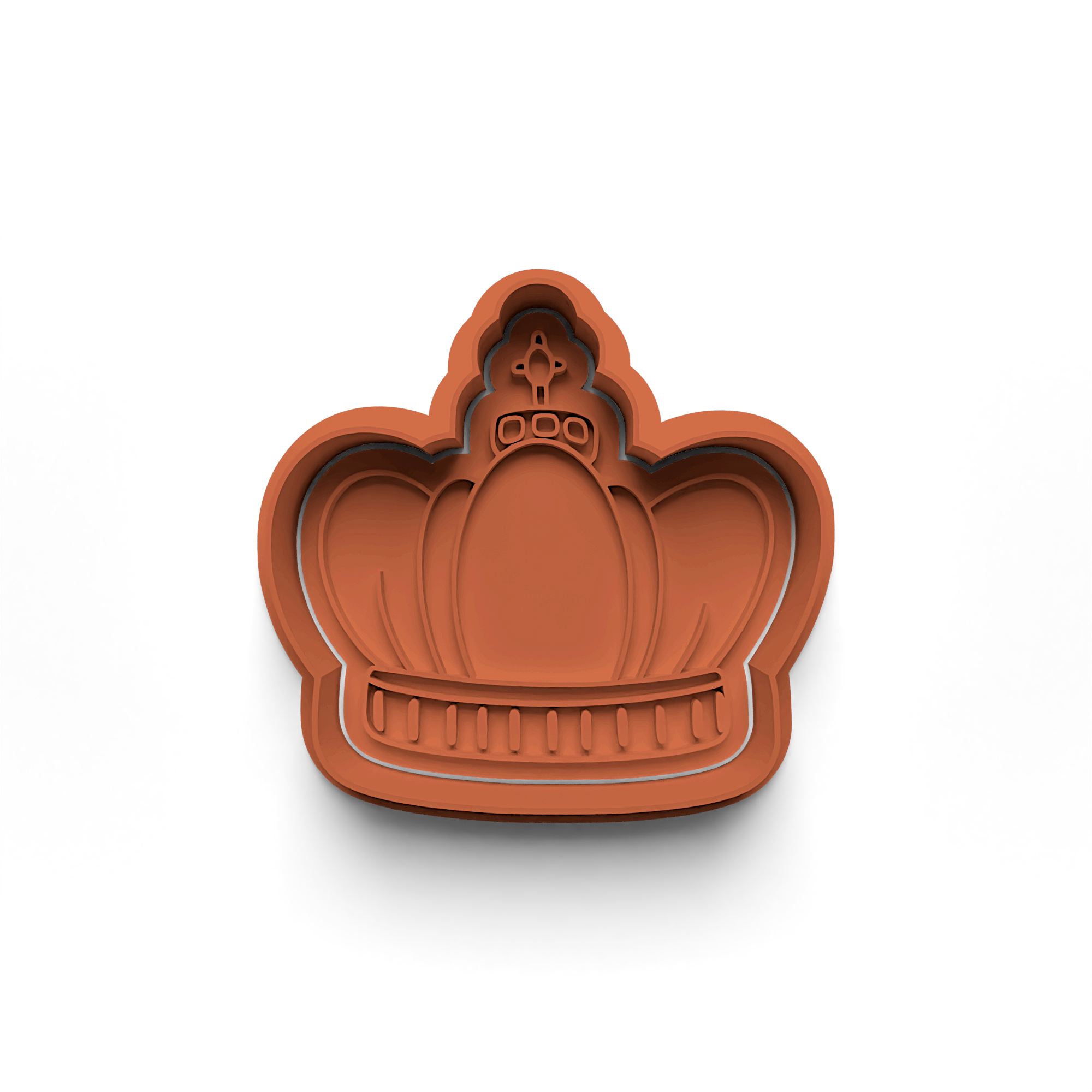 Crown Cookie Cutter Stamp and Cutter Set (0457_16)