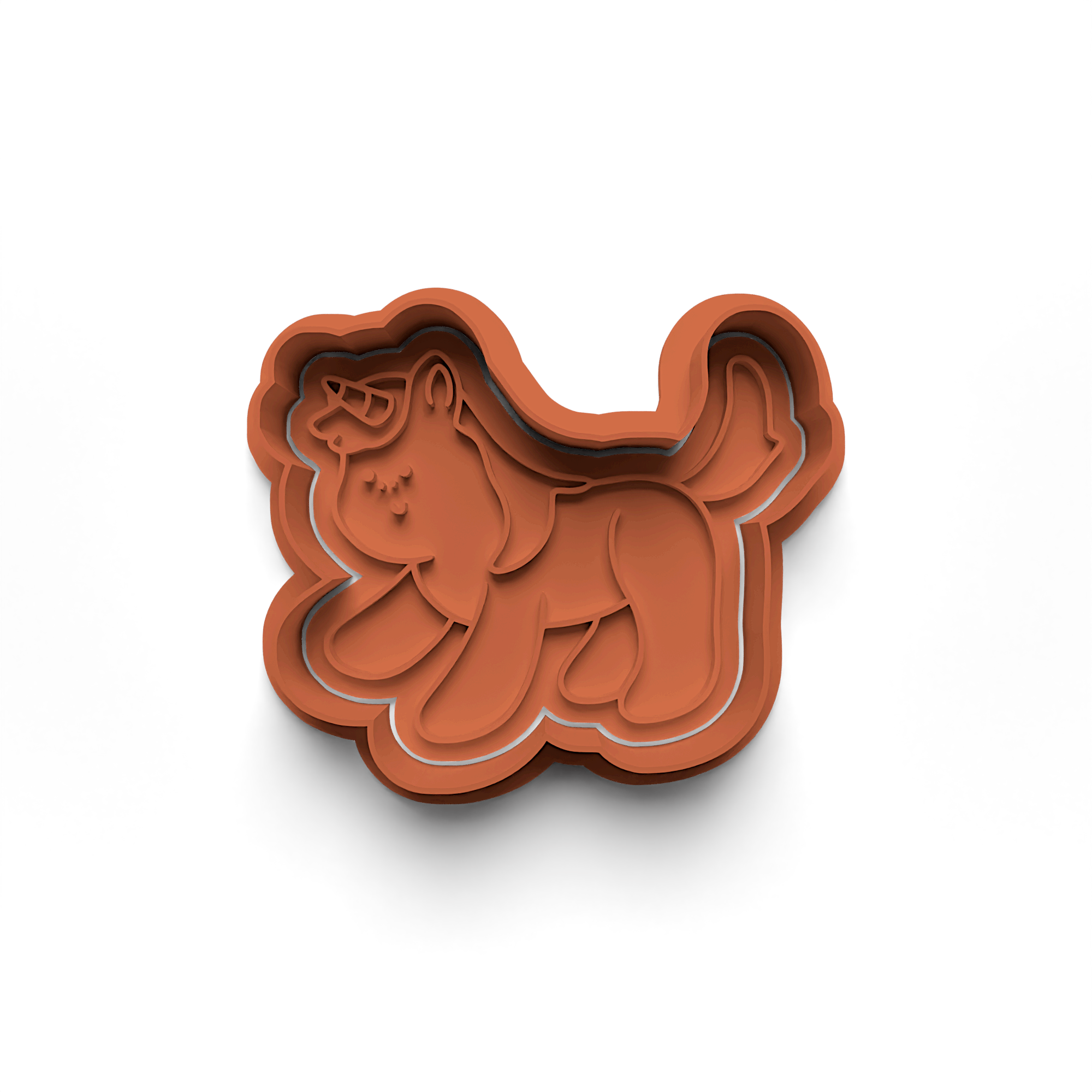 Horse Cookie Cutter Stamp and Cutter Set (0457_3)