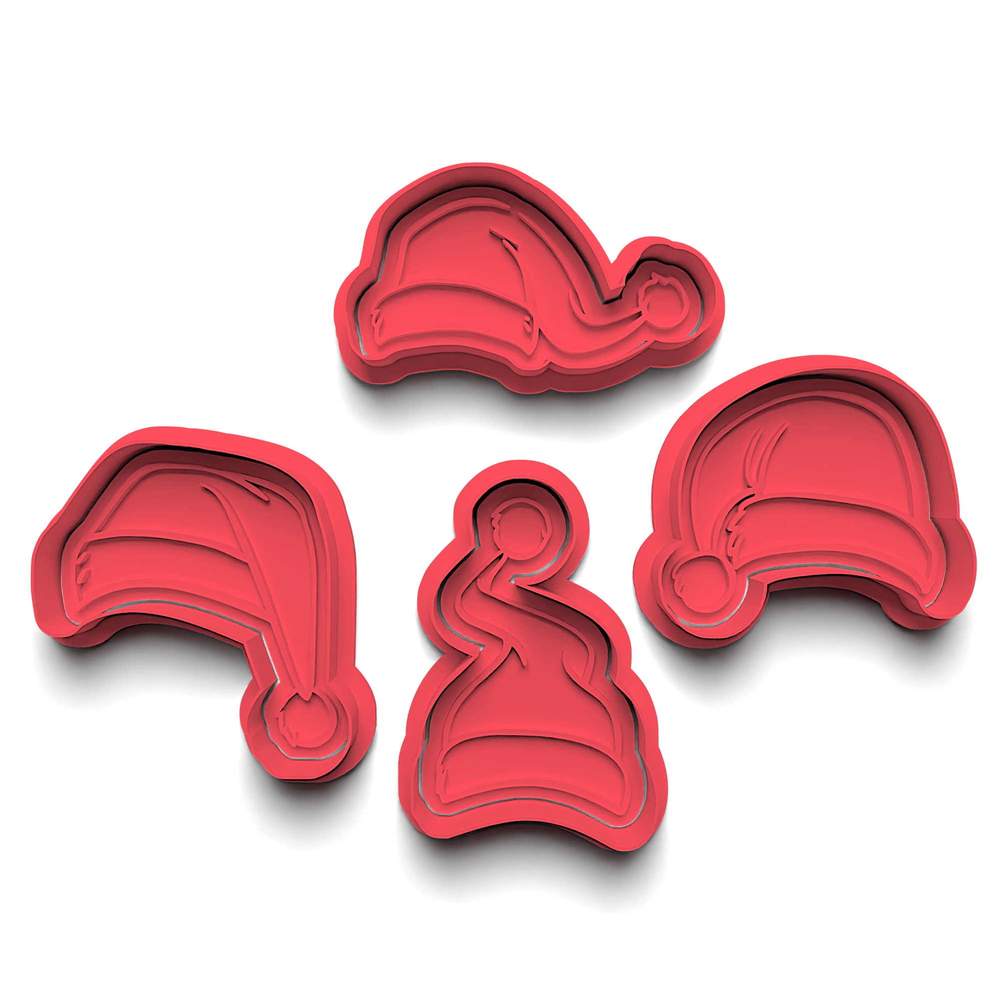 New Year Hats Cookie Cutter Stamp and Cutter Set (0464)