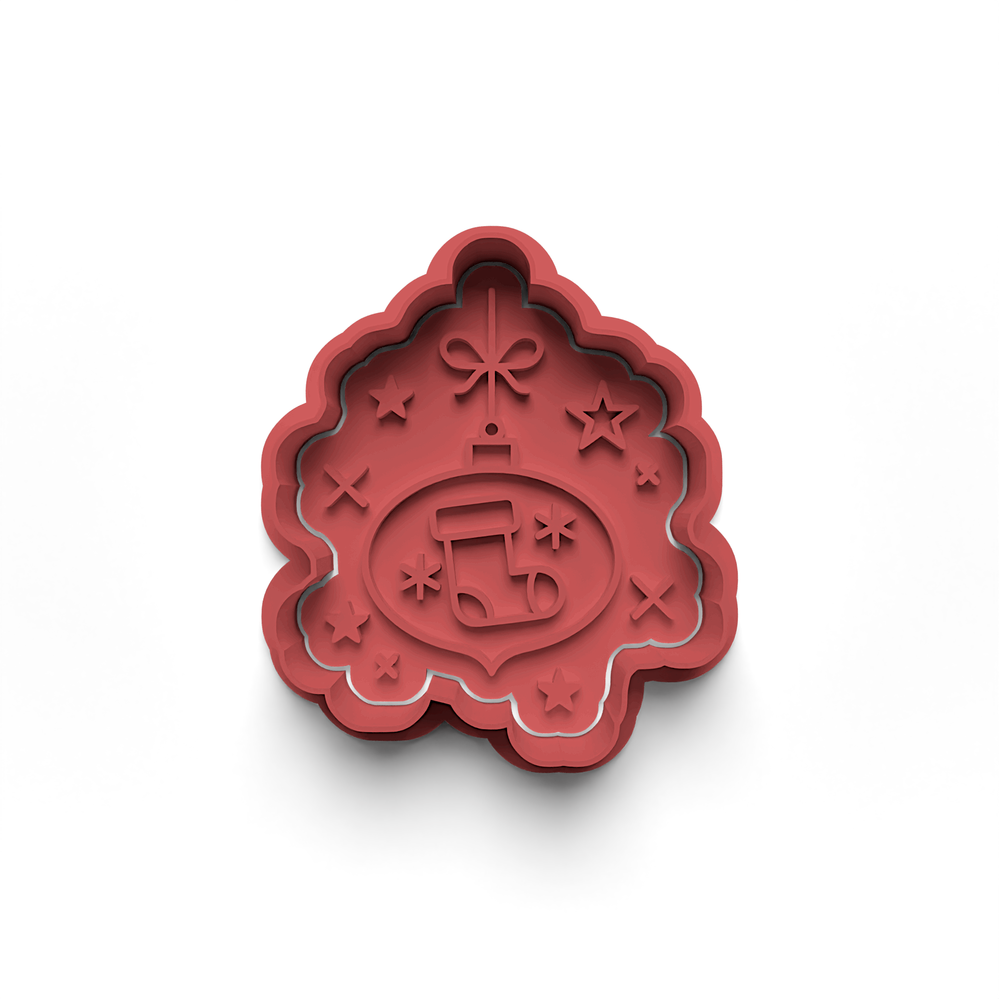 New Year Decorations Cookie Cutters Stamp and Cutter Set (0462_3)