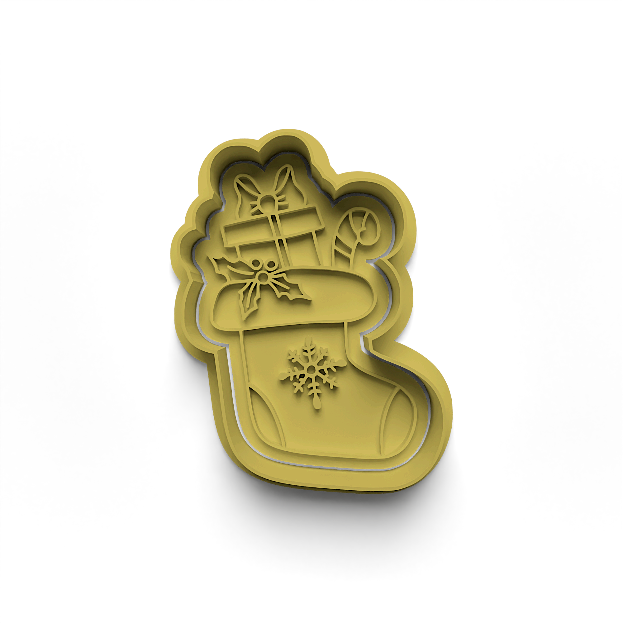 New Year Decorations Cookie Cutters Stamp and Cutter Set (0462_3)