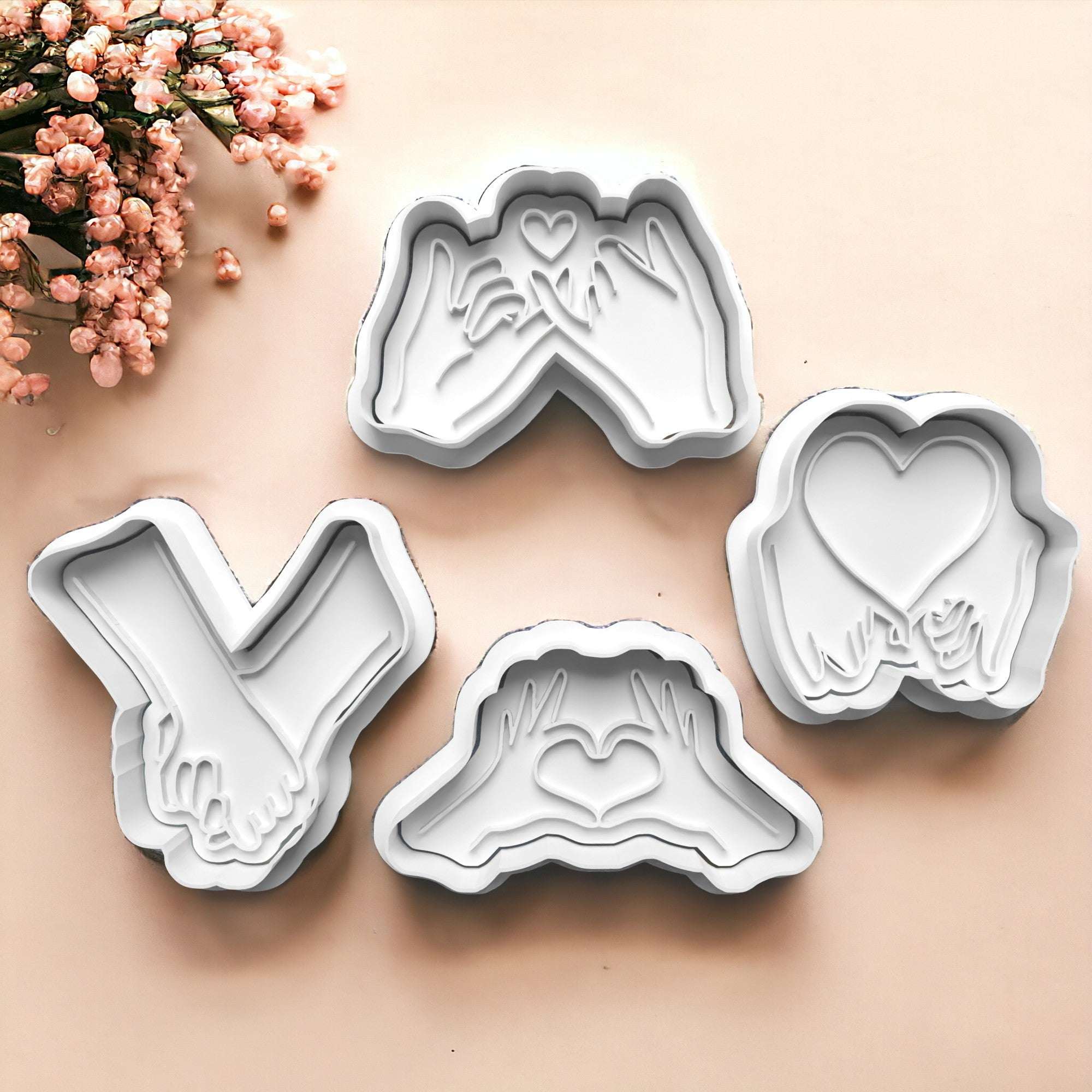 Valentine's Day Cookie Stamp and Cutter Set