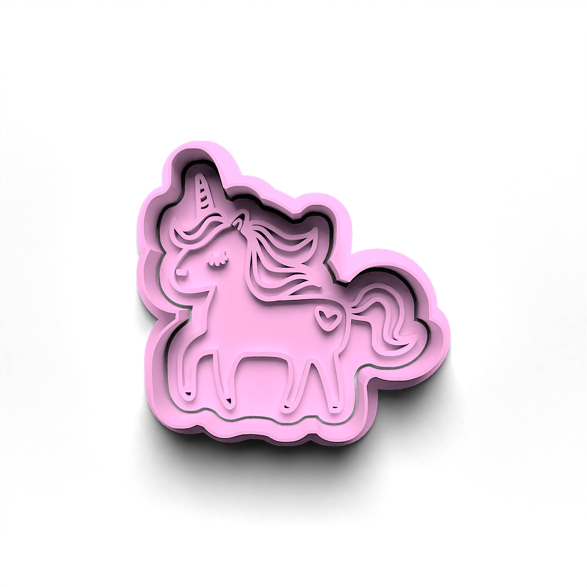 Unicorns #2 Cookie Stamp and Cutter Set (0508)