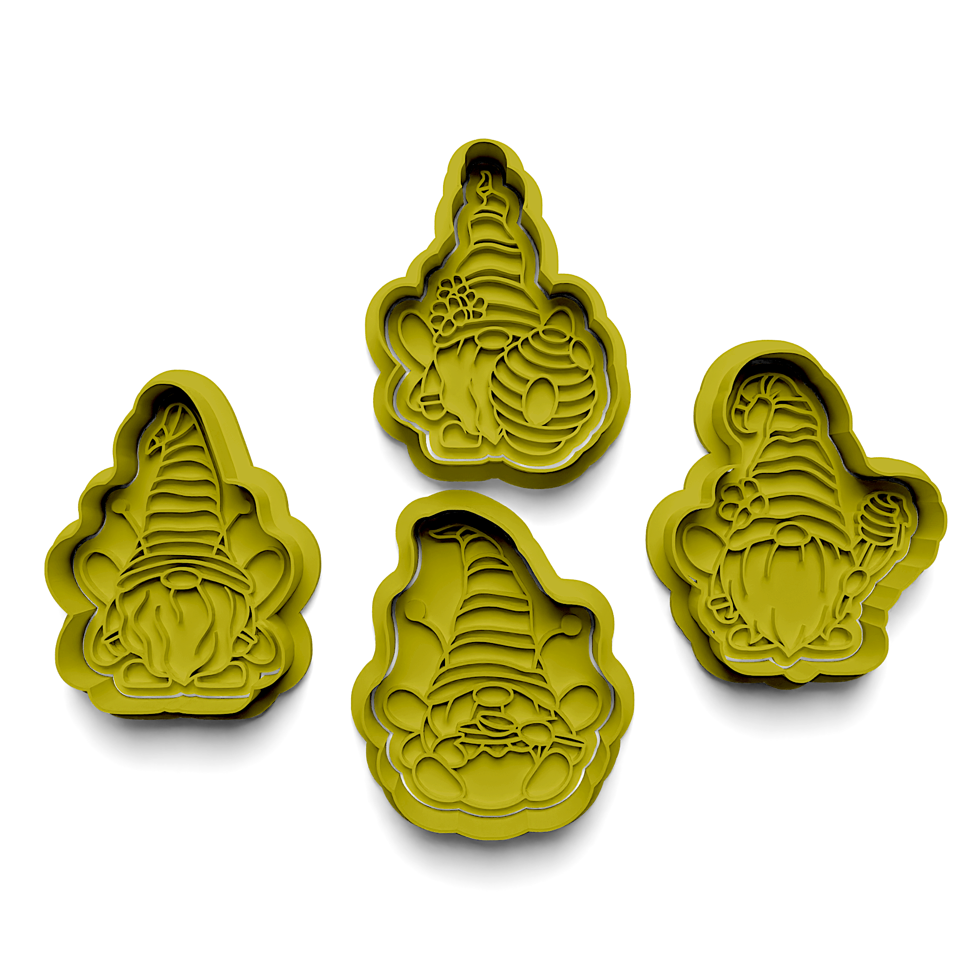 Gnomes Cookie Cutter Stamp and Cutter Set (0515)