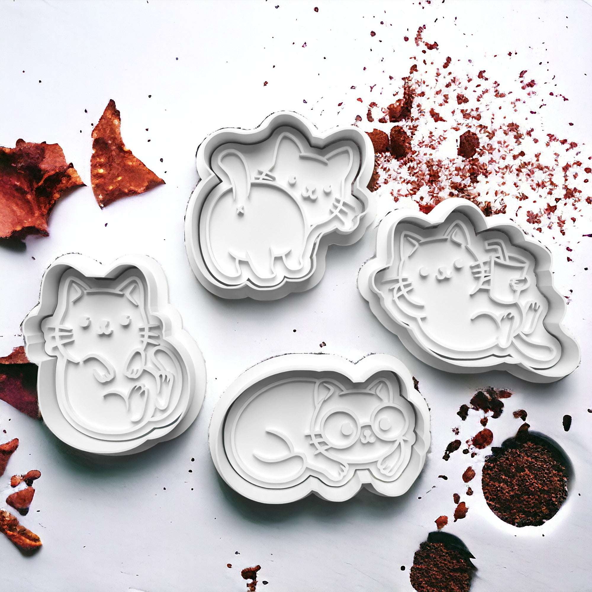 Cats Cookies Stamp and Cutter Set