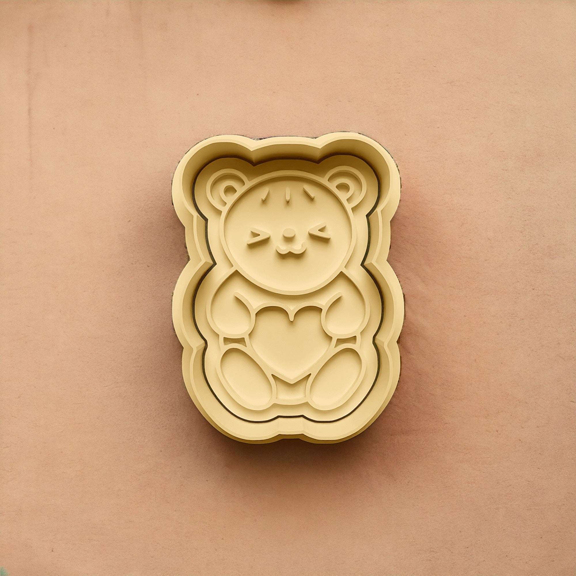 Heart Teddy Bear -1 Cookie Stamp and Cutter