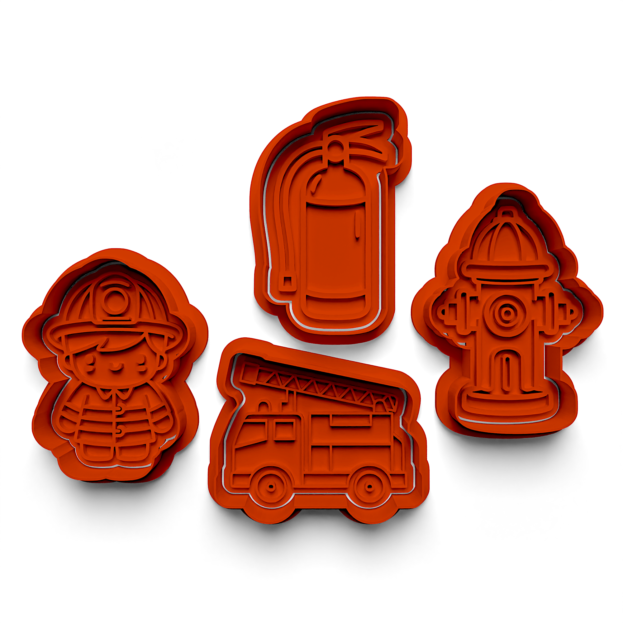 Fire Department #5 Cookie Stamp and Cutter Set