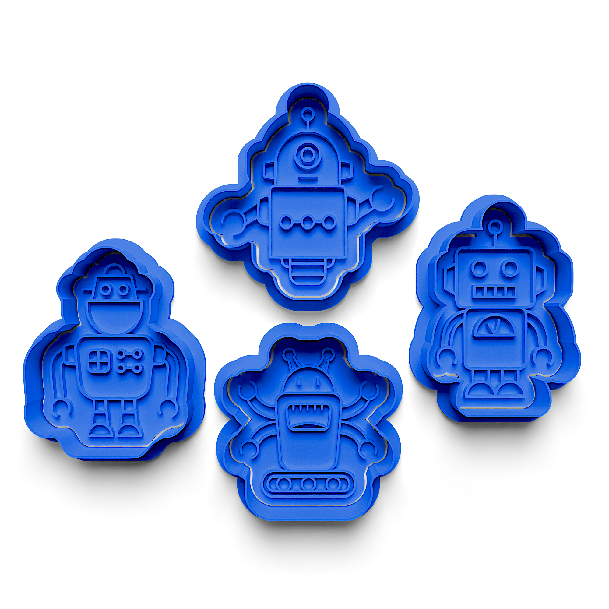 Robots Cookie Cutter Stamp and Cutter Set (0565)