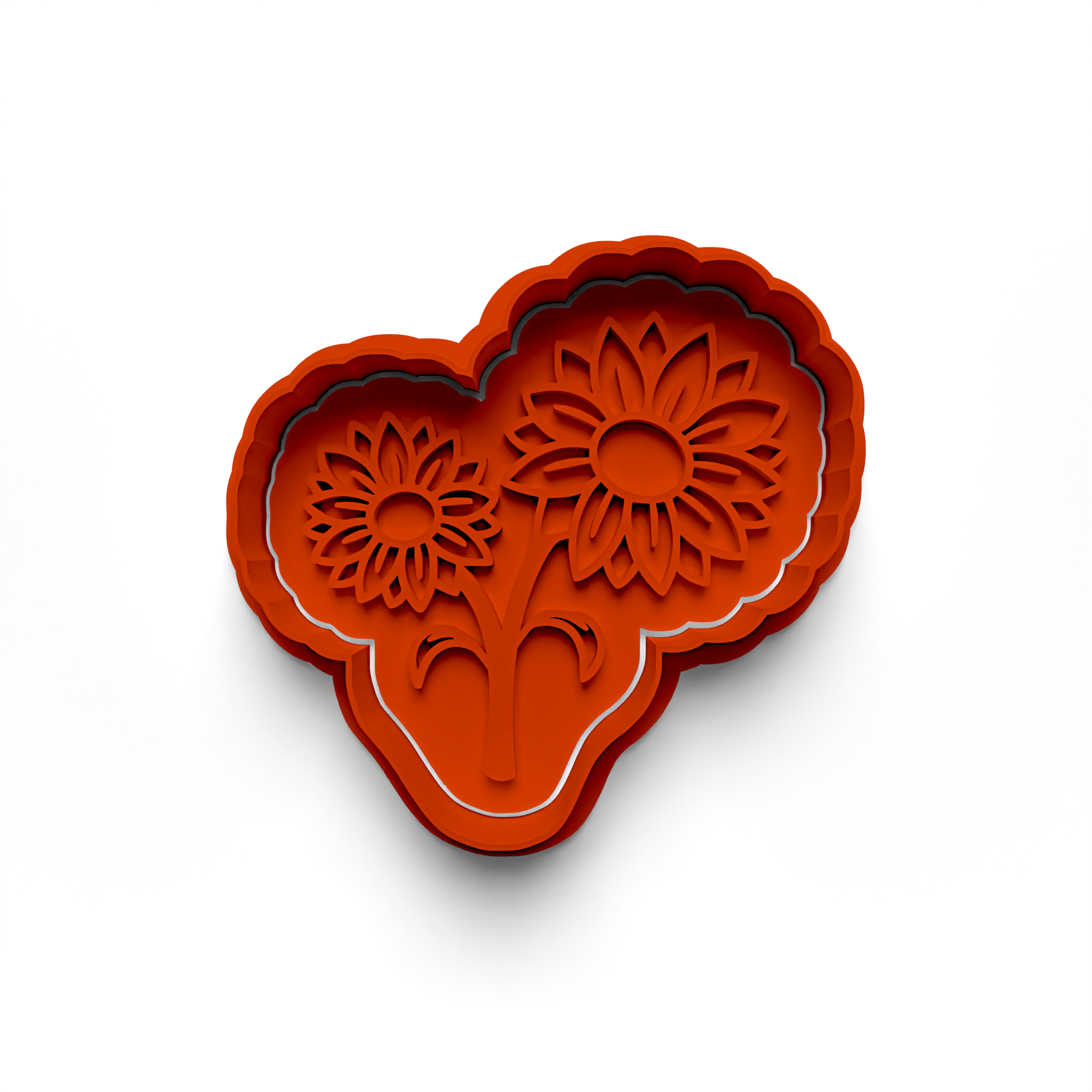 Flower Cookie Stamp and Cutter Set (0568_15)