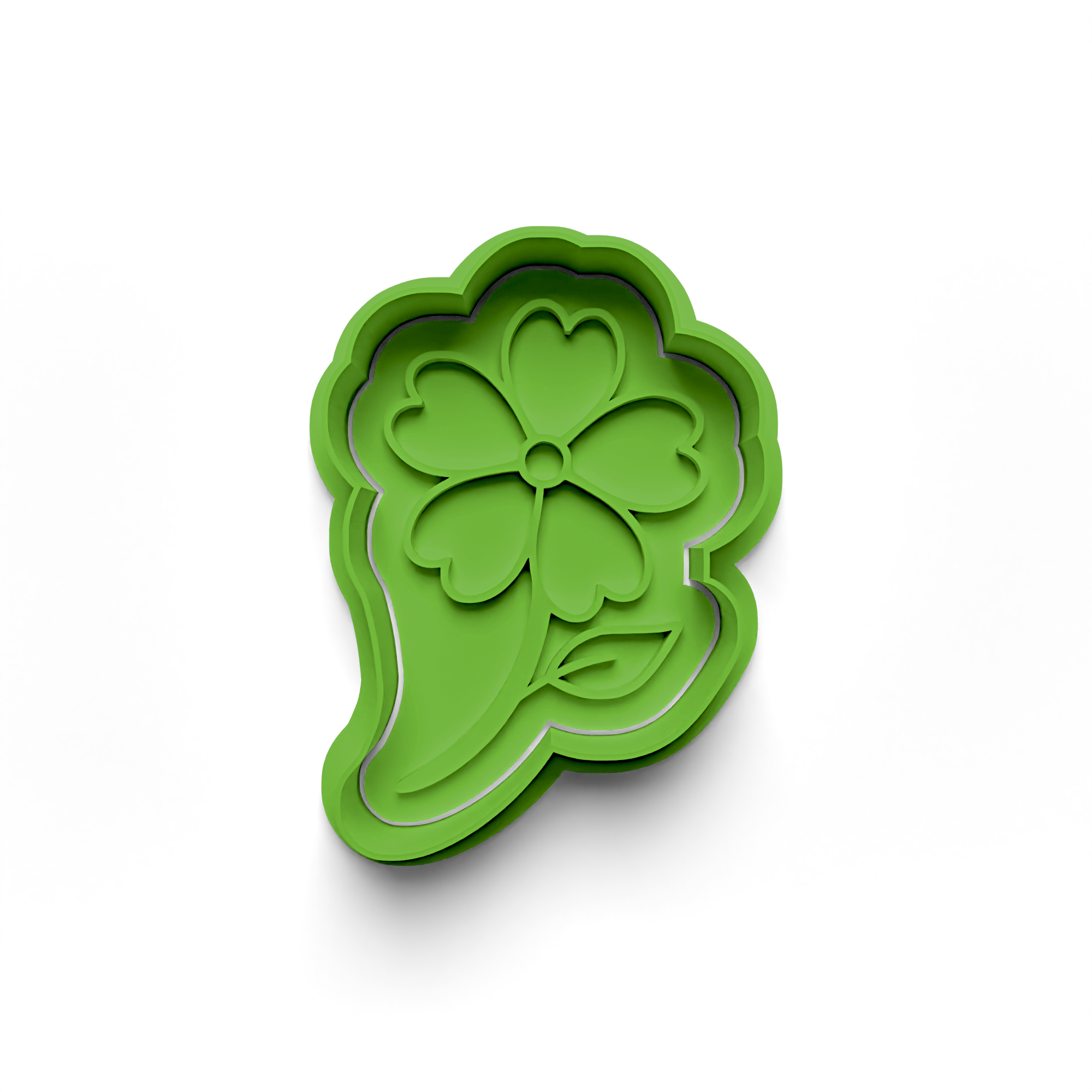 Flower Cookie Cutter Stamp and Cutter Set (0568_10)