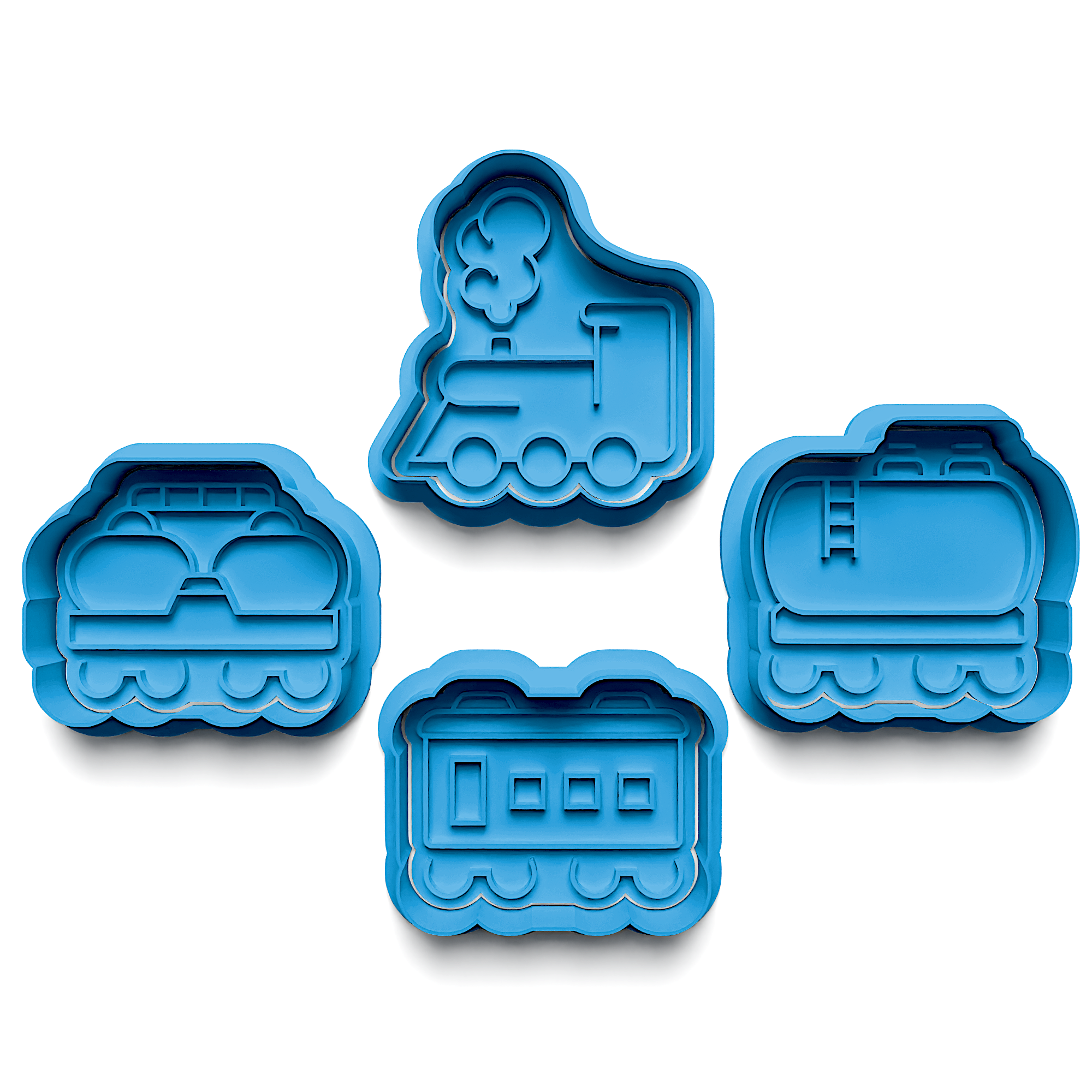 Train Cookie Cutter Stamp and Cutter Set (0571)