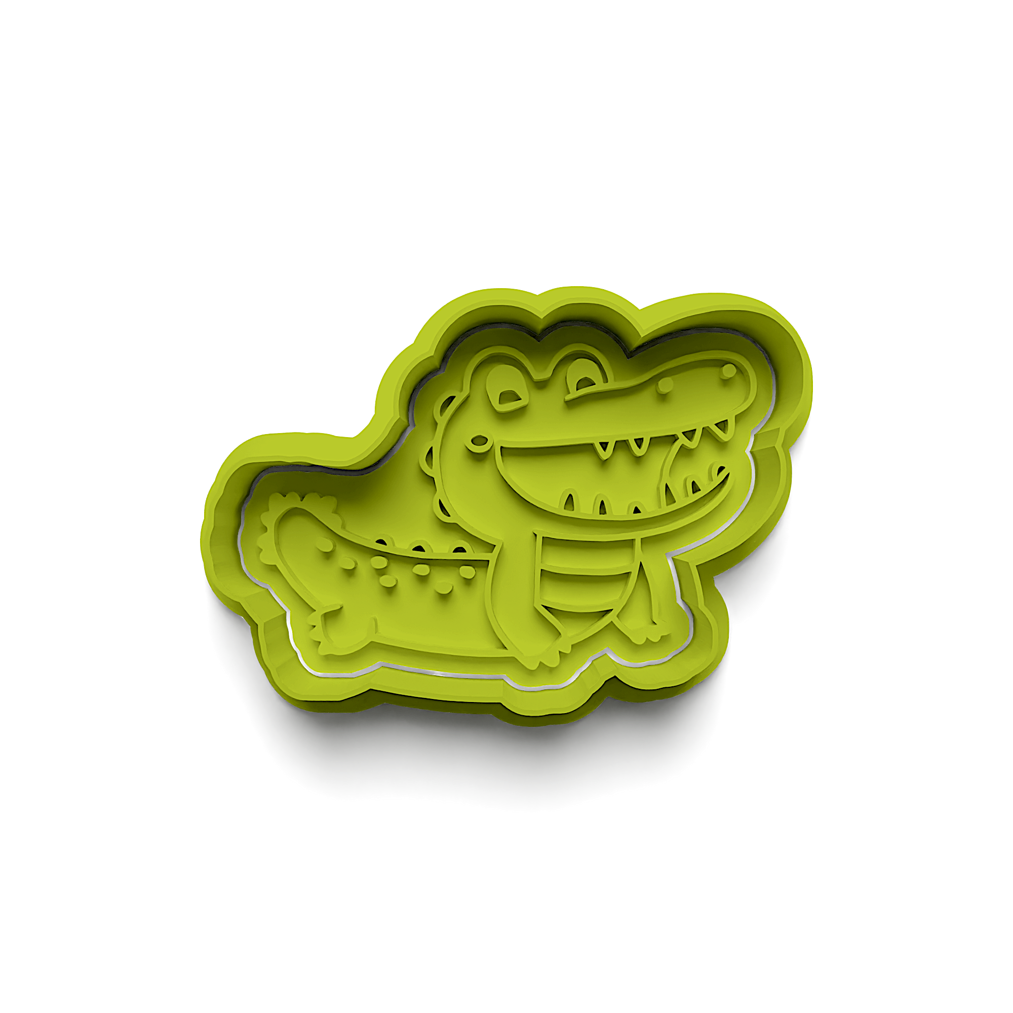 Crocodile Cookie Cutter Stamp and Cutter Set (0583_12)