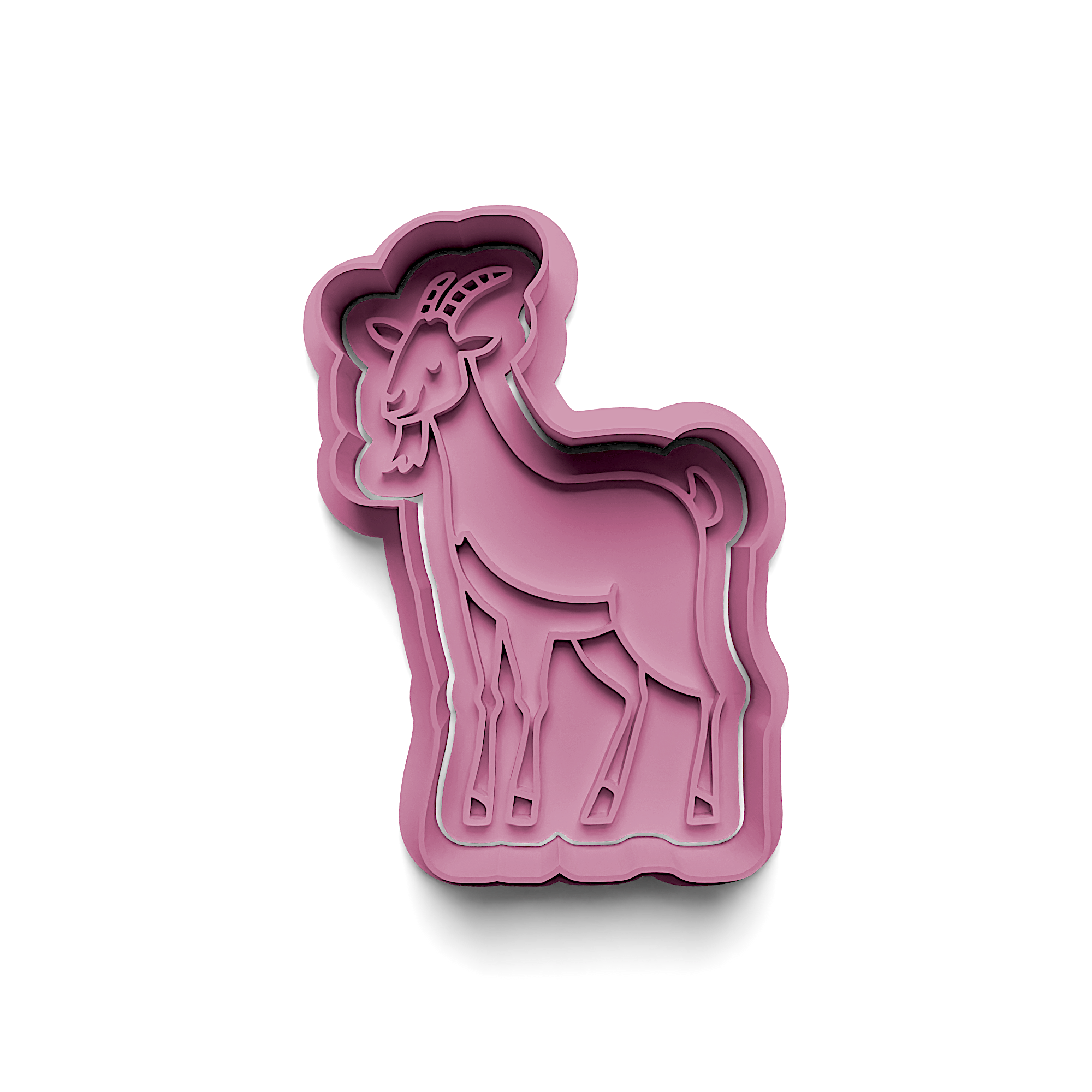 Goat Cookie Cutter Stamp and Cutter Set (0583_23)