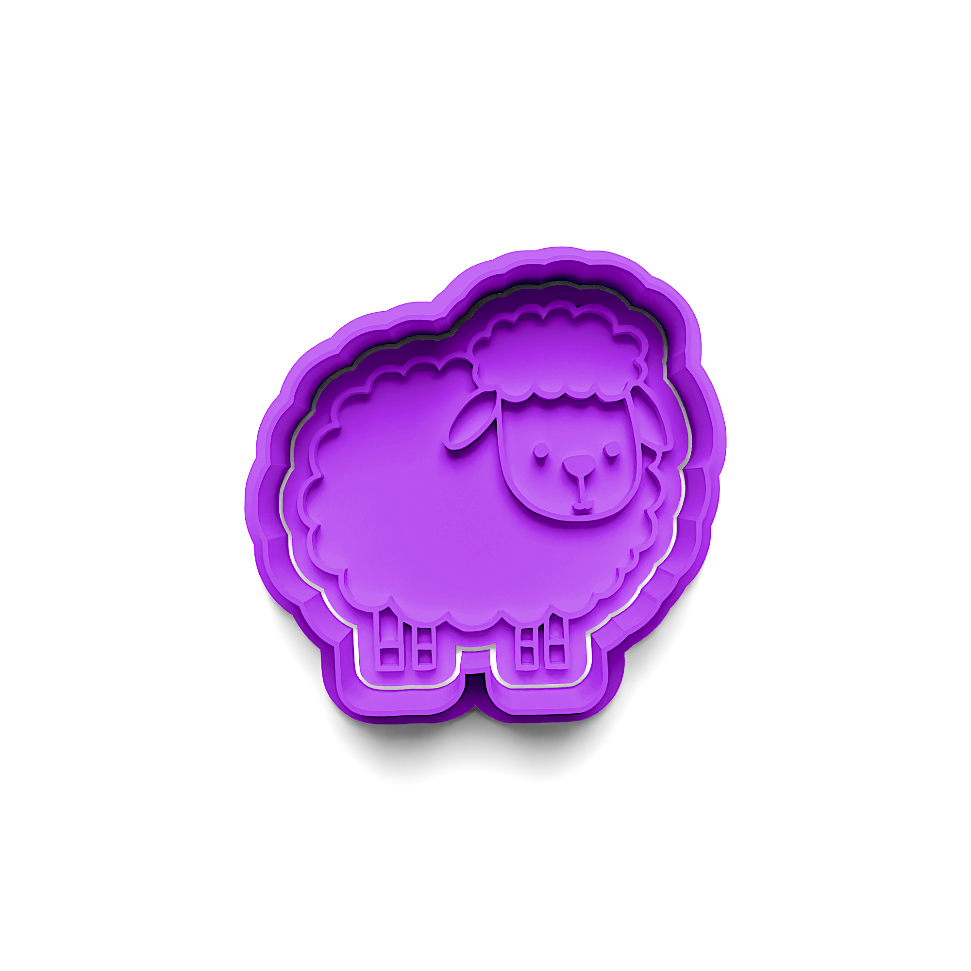 Sheep Cookie Cutter Stamp and Cutter Set (0583_62)