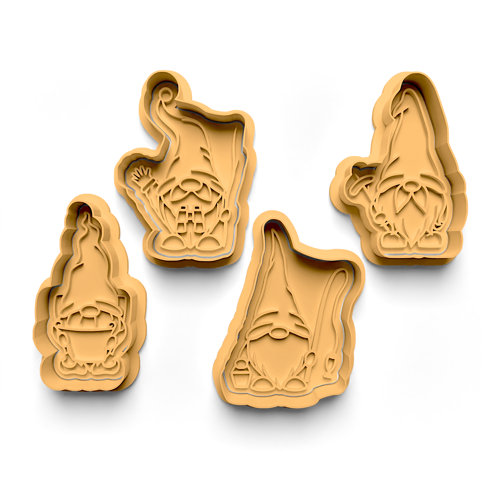 Gnomes at Camp Cookie Cutter Stamp and Cutter Set (0615)