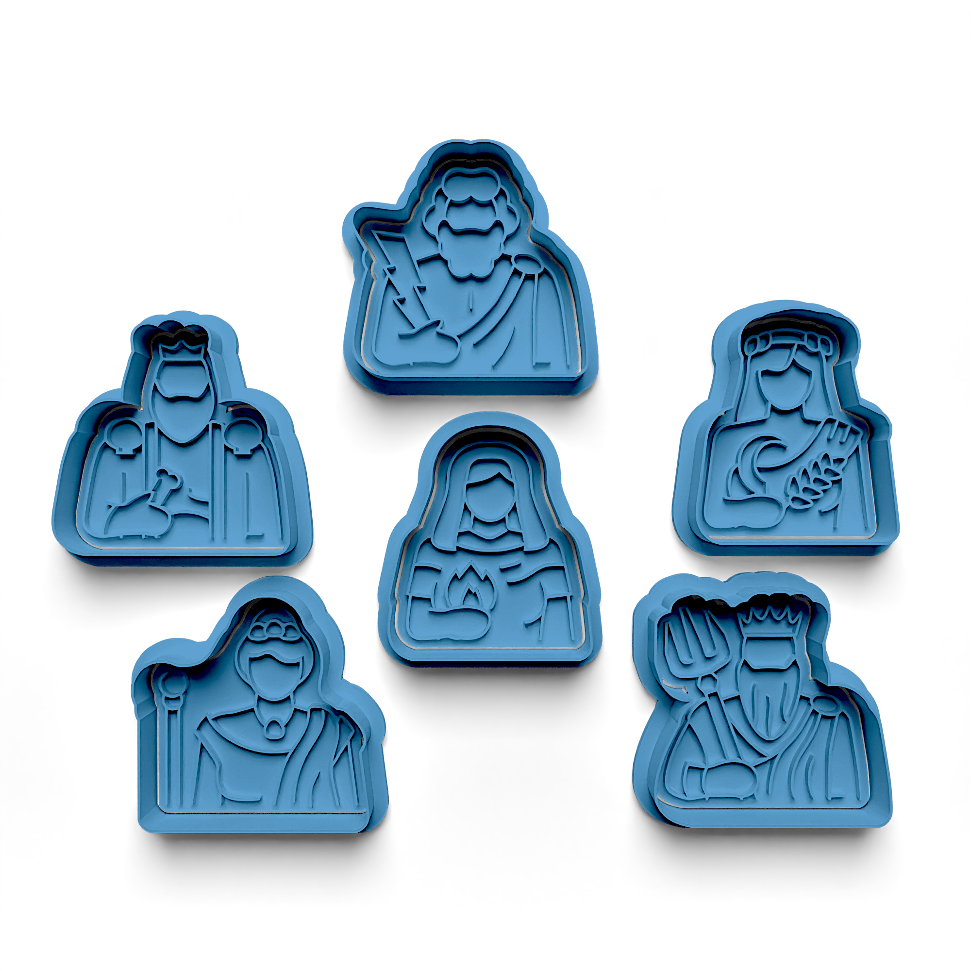 Zeus and His Brothers Cookie Cutter Stamp and Cutter Set (0629)