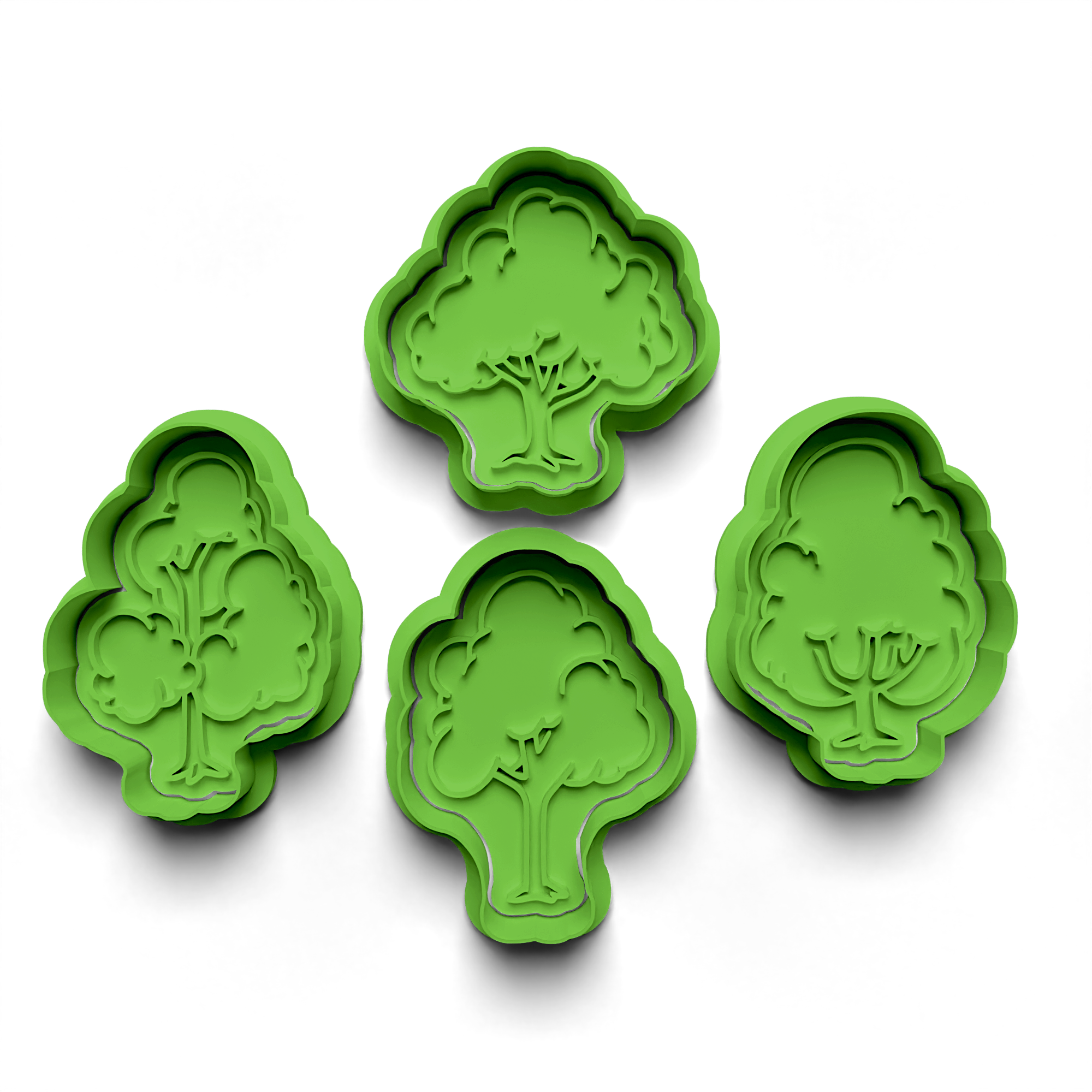 Trees Cookie Cutter Stamp and Cutter Set (0671)